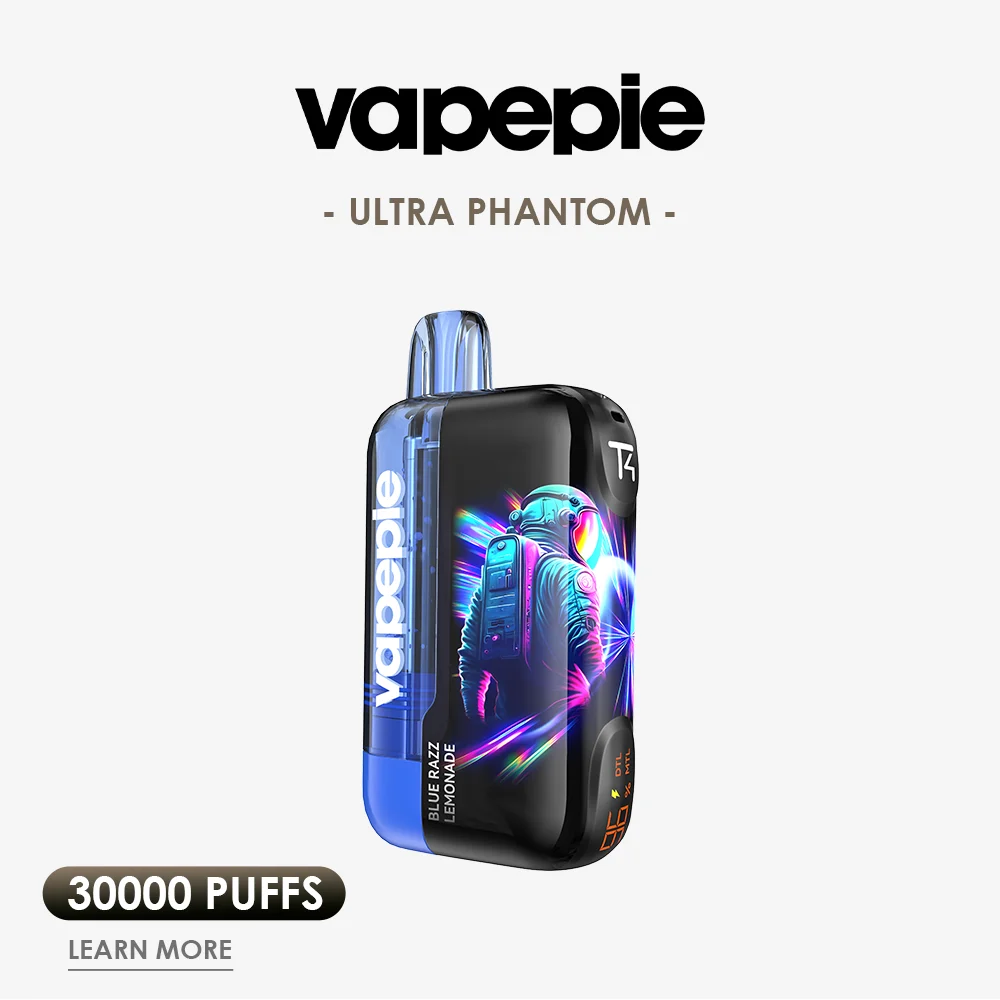VAPEPIE Ultra Phantom 30.000 Züge Einweg E-Zigarette – 3D-Display & Mesh Coil