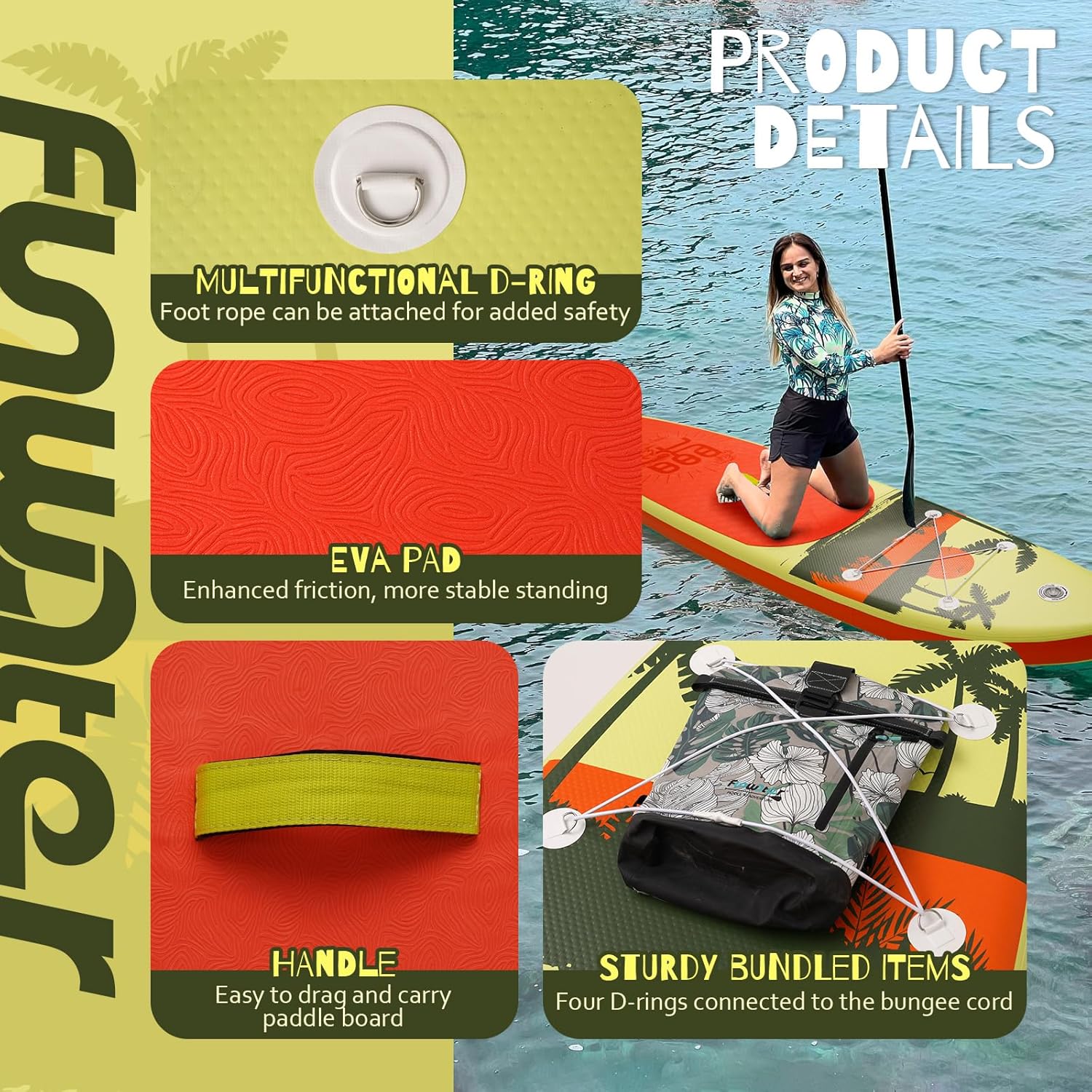 FunWater Inflatable Stand Up Paddle Board, 11 ft x 32 in x 6 in - SUP Paddle Accessories - Image 109 FunWater Inflatable Stand Up Paddle Board, 11 ft x 32 in x 6 in - SUP Paddle Accessories - Image 109