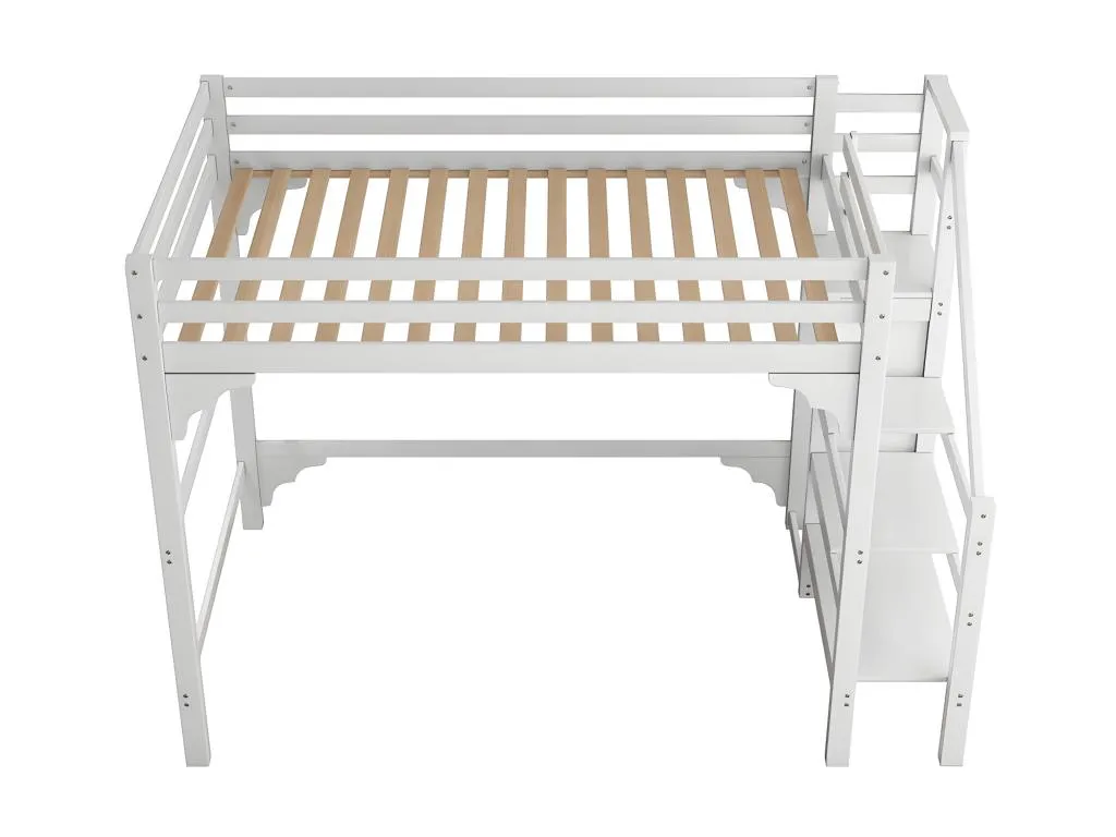 Cama altillo de madera 140x200 cm - con armario y somier - Cosinor rrn1975995