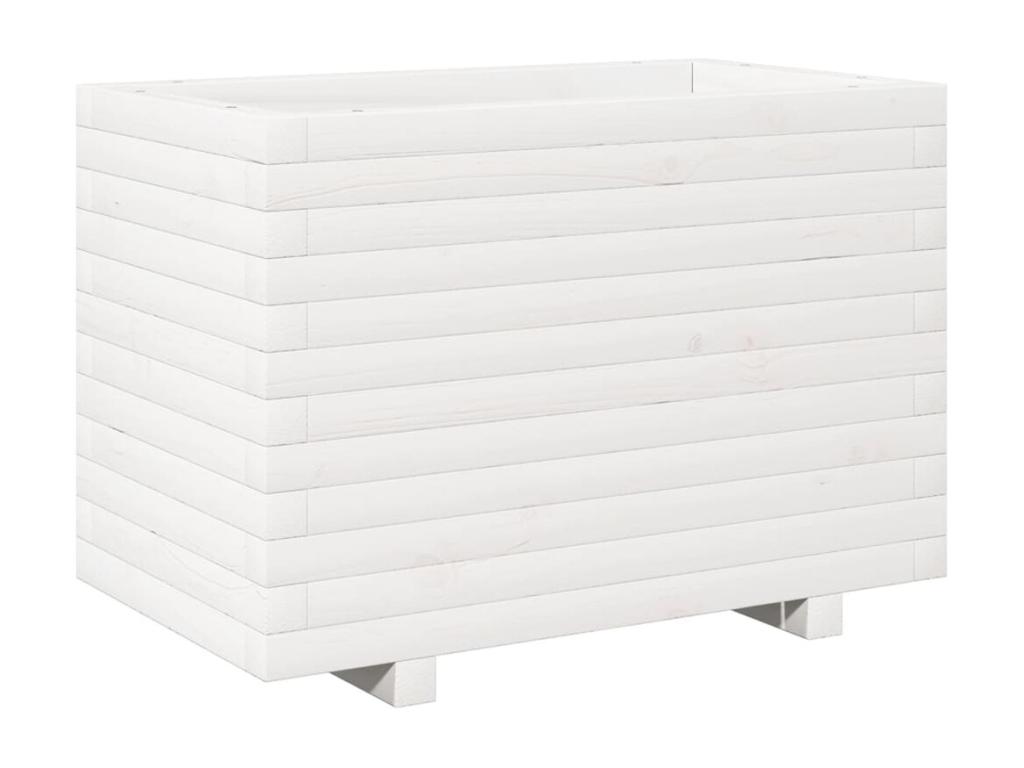 Decoratodo madera maciza de pino blanco 70x40x49,5 cm