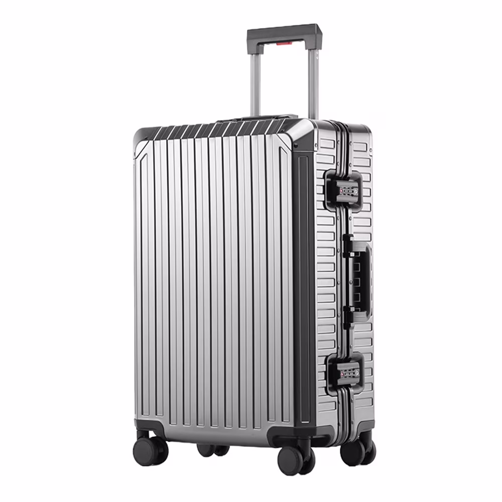 All Aluminum Magnesium Hardshell Carry On Luggage with Lock, Airline Approved Hardside Carry on Suitcase with Spinner Wheels, Checked Metal Rolling Luggage Case for Travel, Business - Image 7