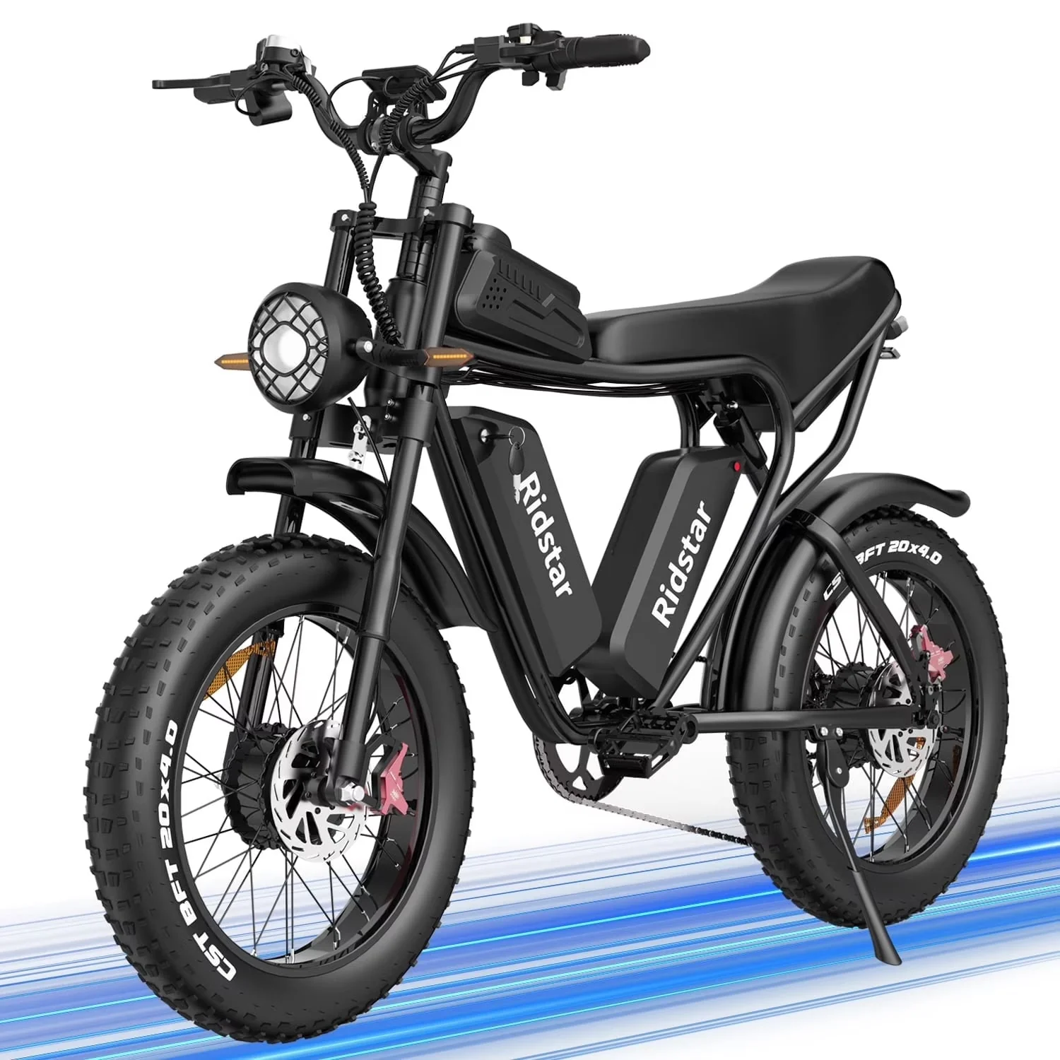 1500W Electric Mountain Bike 48V 20Ah, 20 inch Fat Tires, Shimano 7-Speed, Full Suspension - q20-1500w - Image 3 1500W Electric Mountain Bike 48V 20Ah, 20 inch Fat Tires, Shimano 7-Speed, Full Suspension - q20-1500w - Image 3