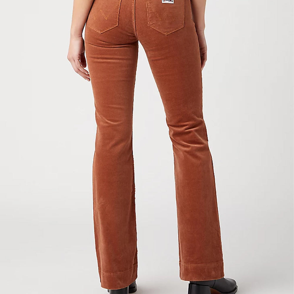 Wrangler - Pantalon Flare - Marron