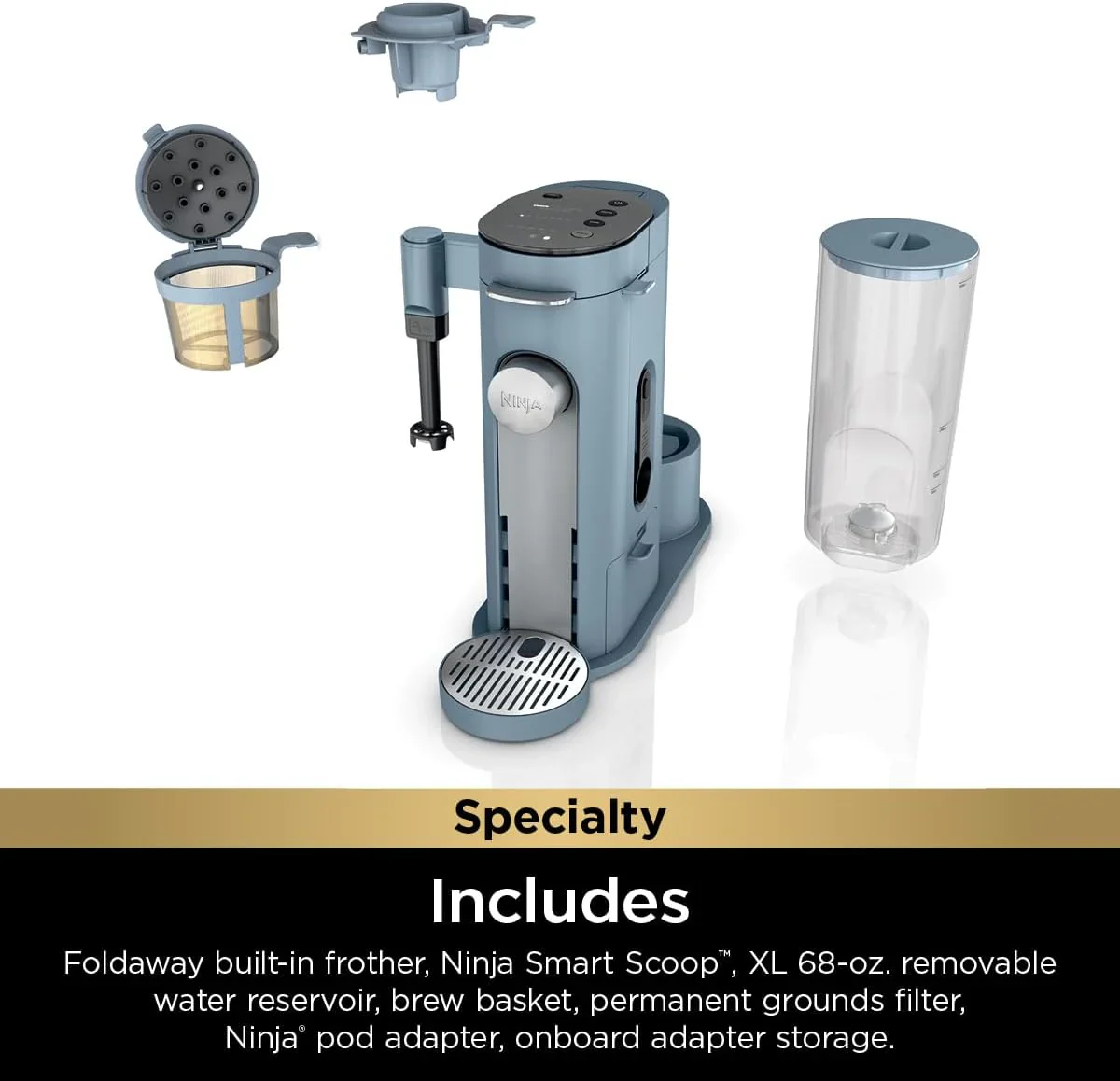 Ninja Coffee Maker Single Cup Brews with pods and grounds K-Cup compatible 4 brewing methods