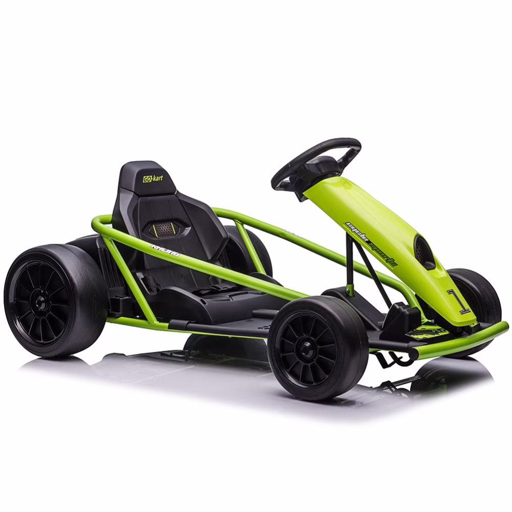 Kojooin Go Kart for Kids,24V Battery 300WX2 Motors Pedal On Foot Go Cart,8MPH High Speed Drifting Car with Slow Start Function,Rose red - Image 7