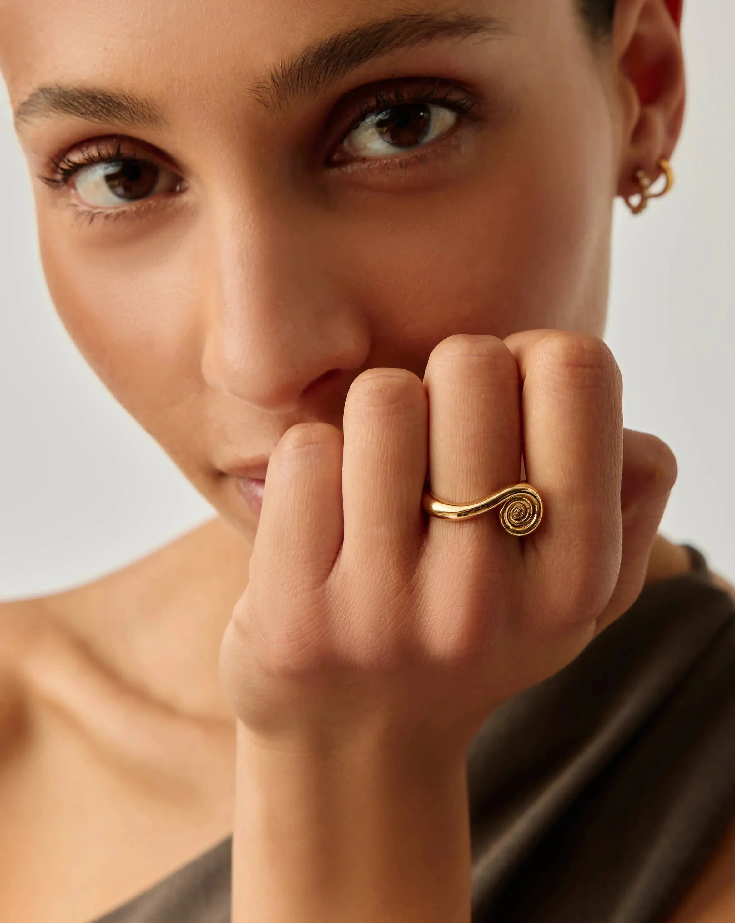 Spiral Stacking Ring | 18ct Gold Plated