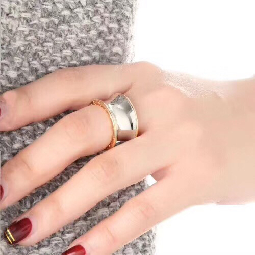 Bvlgari Rose Gold Mixed Metal Color Mirror Ring - Original Replica Club