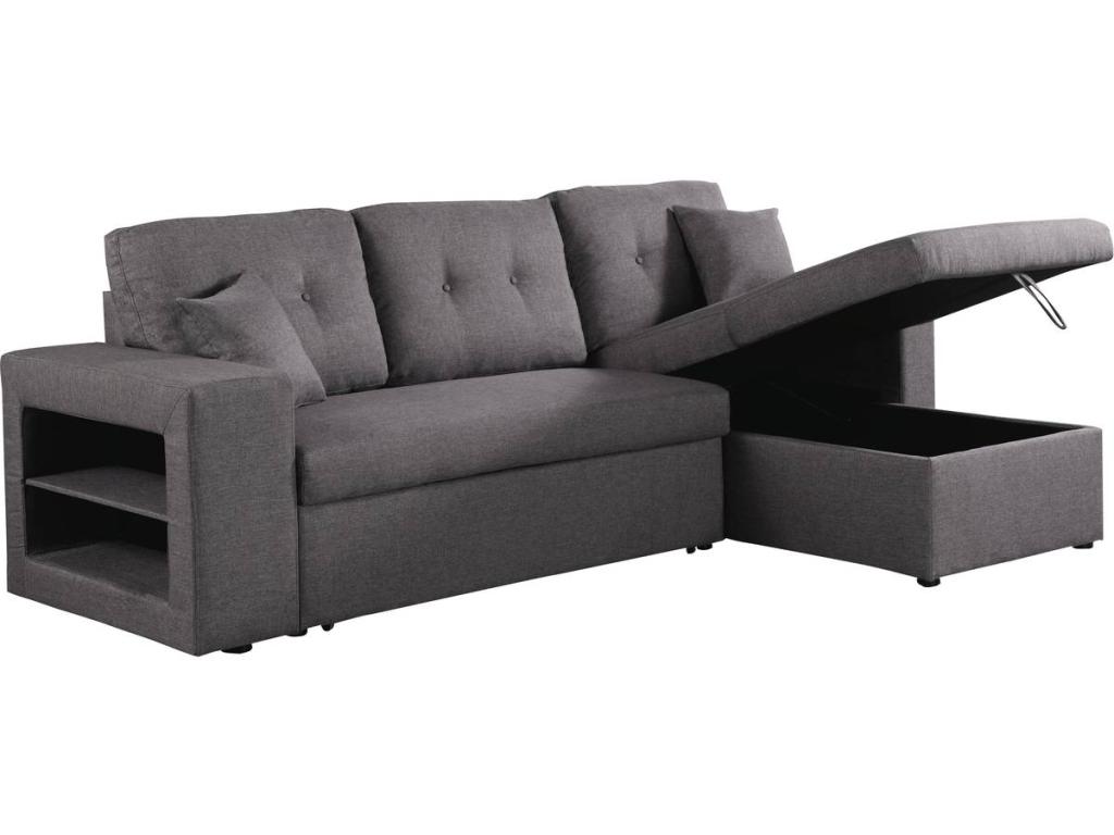 Sofá esquinero convertible/reversible - gris