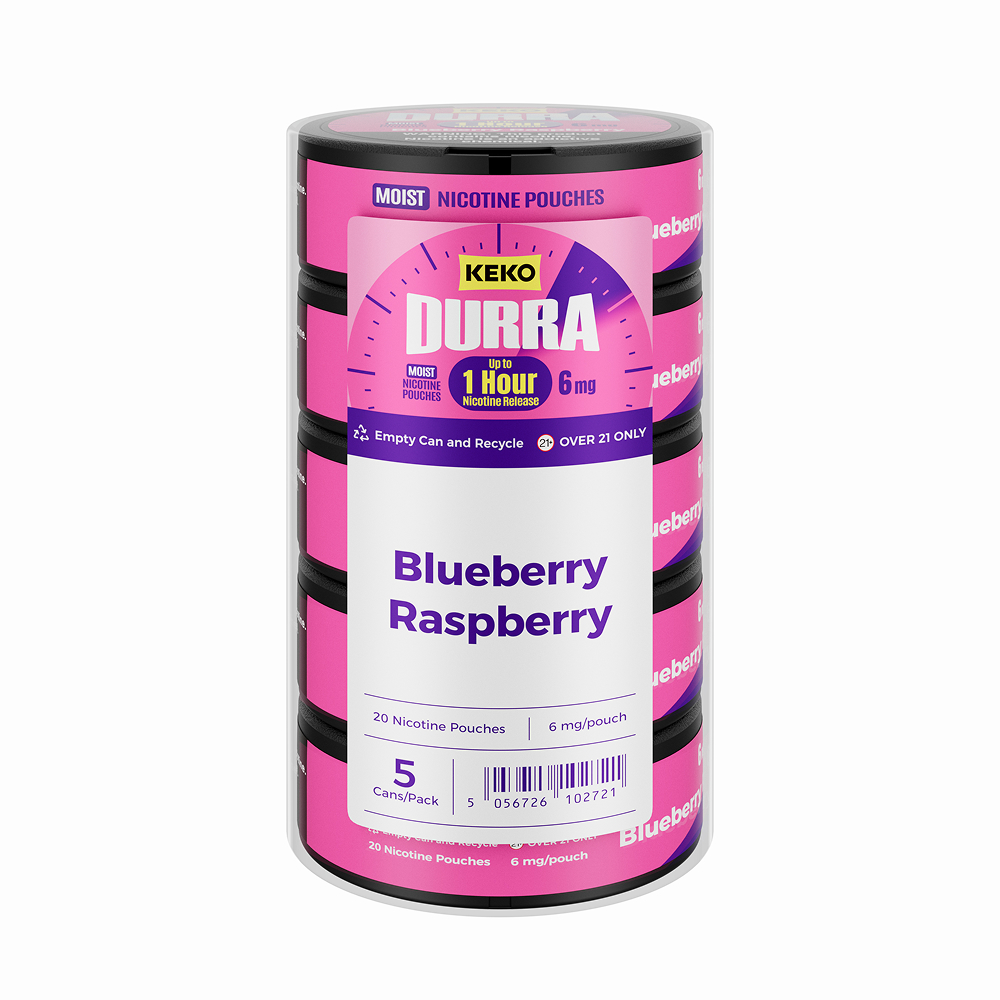 KEKO DURRA Nicotine Pouches Blueberry Raspberry