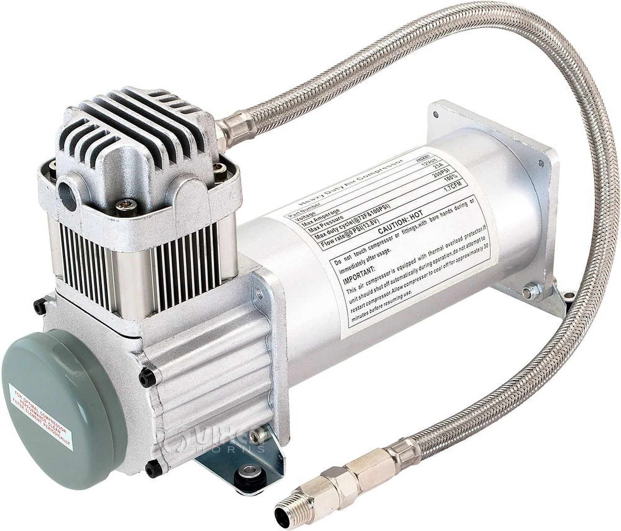 Vixen Horns OCTOPOD Train Horn Kit for Trucks/Car/Semi. Complete Onboard System- 200psi Air Compressor, 3 Gallon Tank, 8 Trumpets. Super Loud dB. Fits Vehicles like Pickup/Jeep/RV 12v VXO8330/8124XC - Image 8
