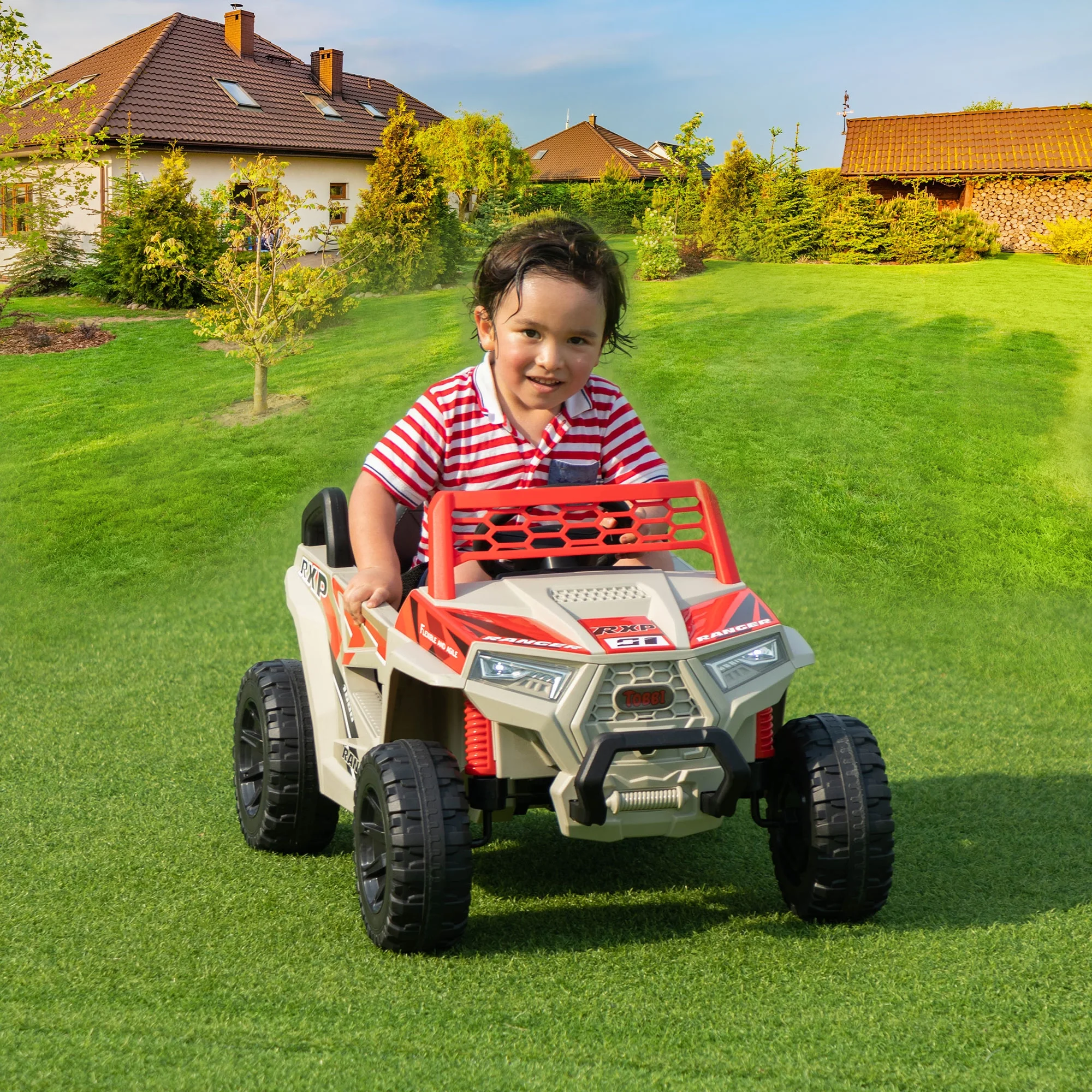 TOBBI 12V Kids Electric off-Road UTV Truck Car Battery Powered Ride on Toys for Girls with LED Headlights, Music, Horn - Image 42