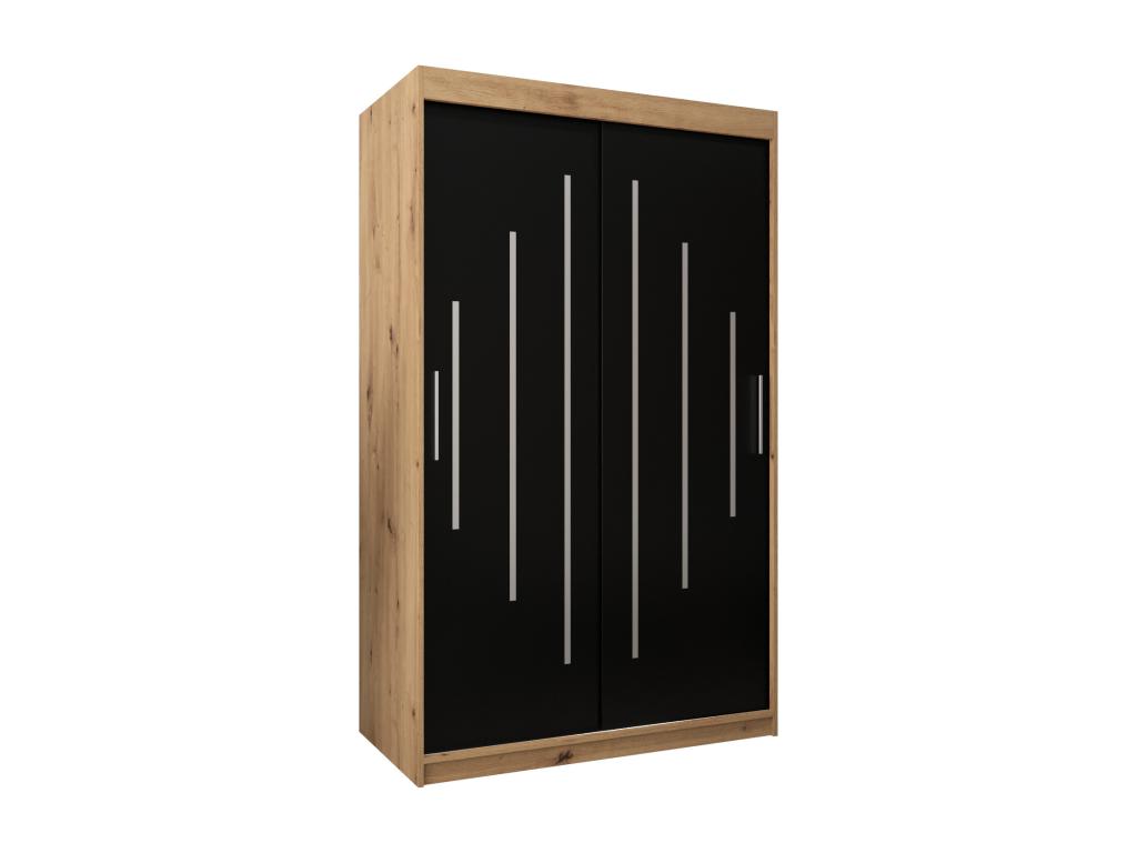 ARMARIO Hominor DE PUERTAS CORREDERAS 200/120/62 2 puertas artisan/negro