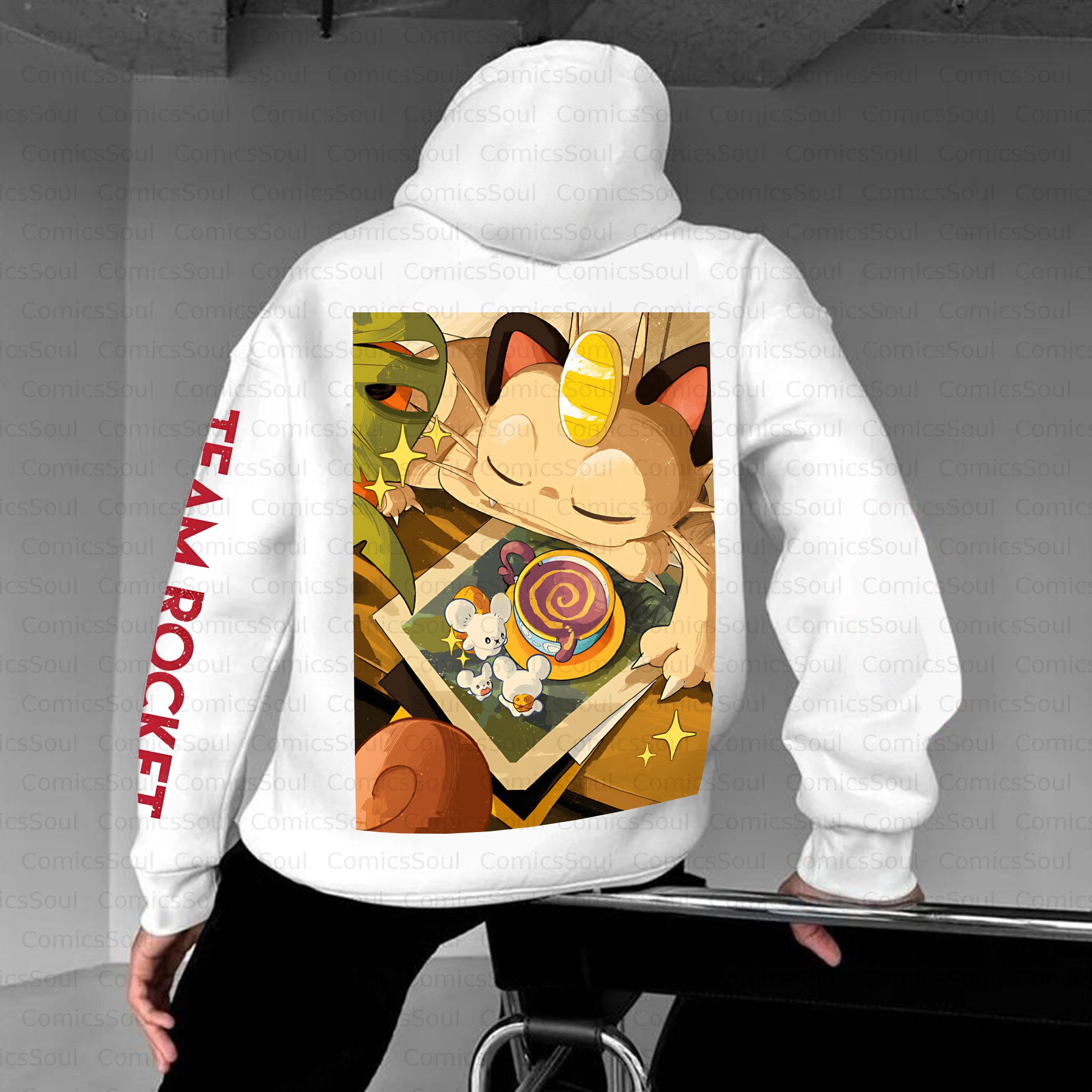 Unisex Anime Inspired Vintage Plush Hoodie