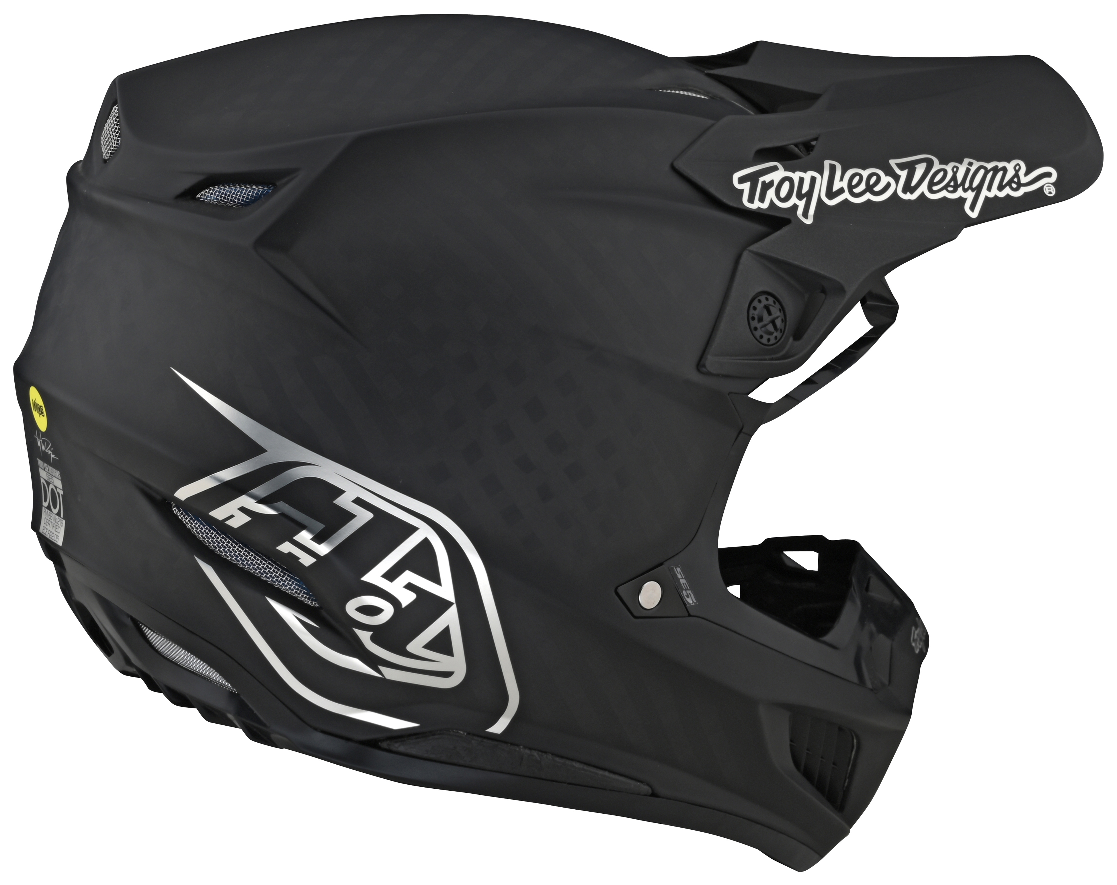 SportsBikeShop Troy Lee SE5 Carbon Stealth Helmet (SM)