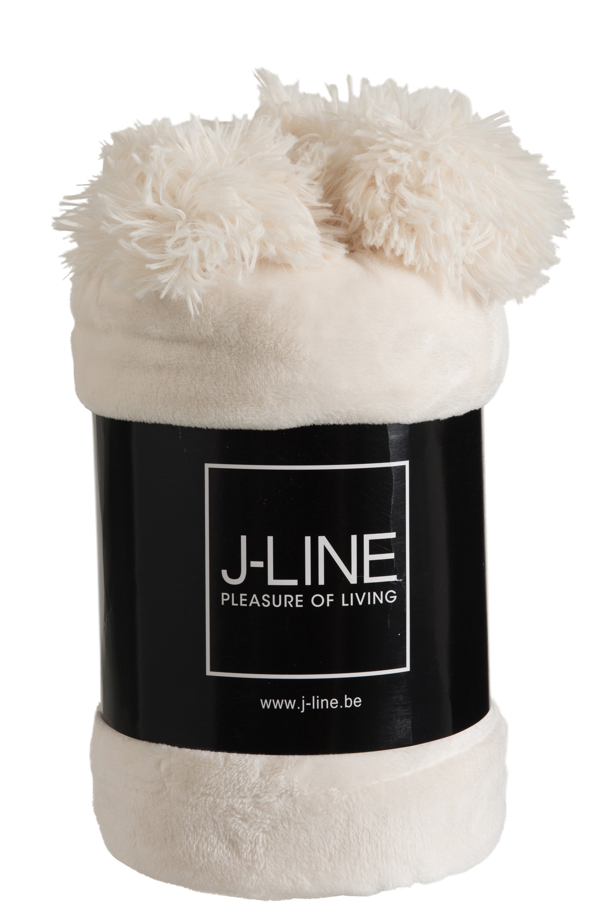 J-Line Plaid Pompom Creme