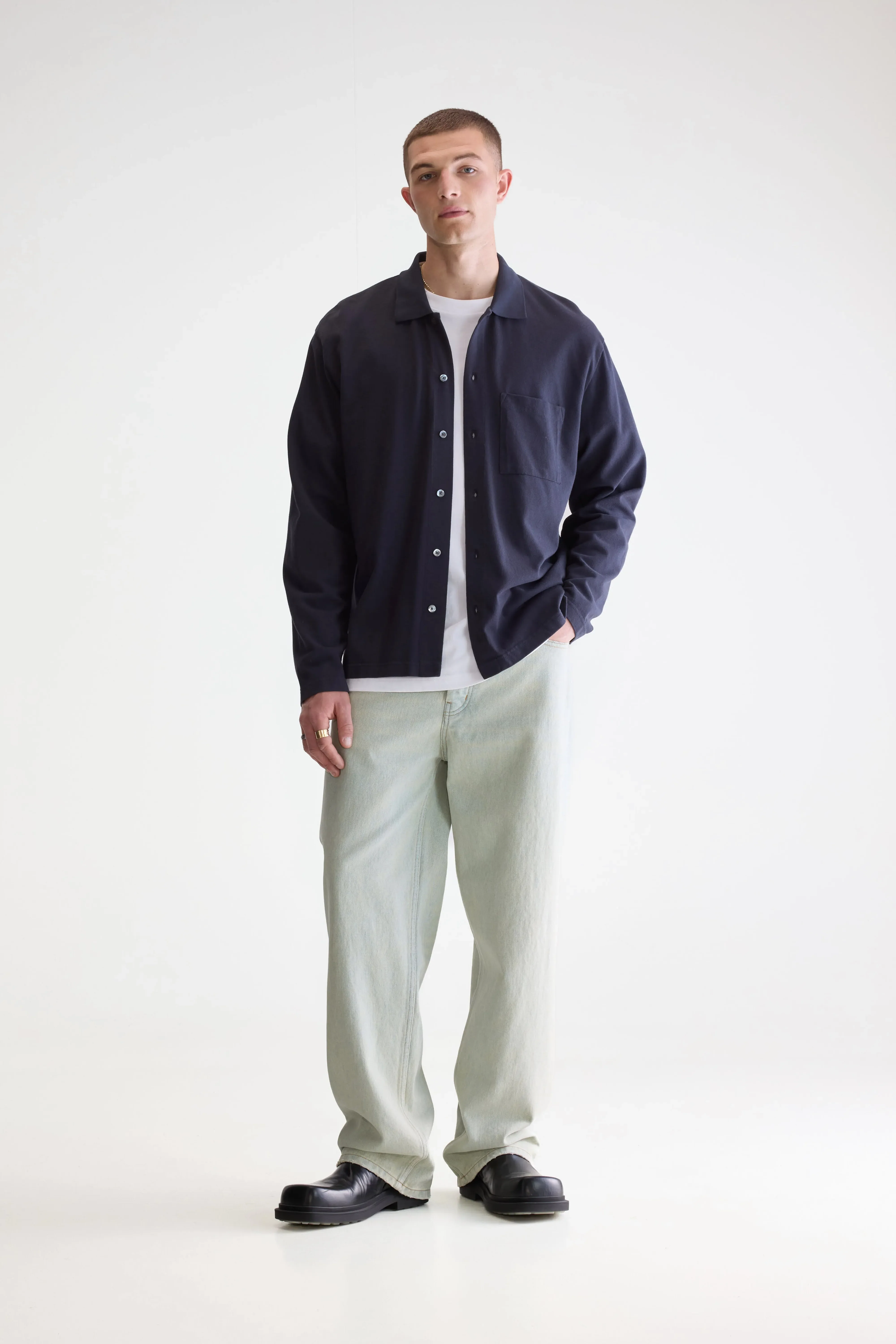 Bellerose Vision long-sleeve navy polo (252 / M / NAVY)