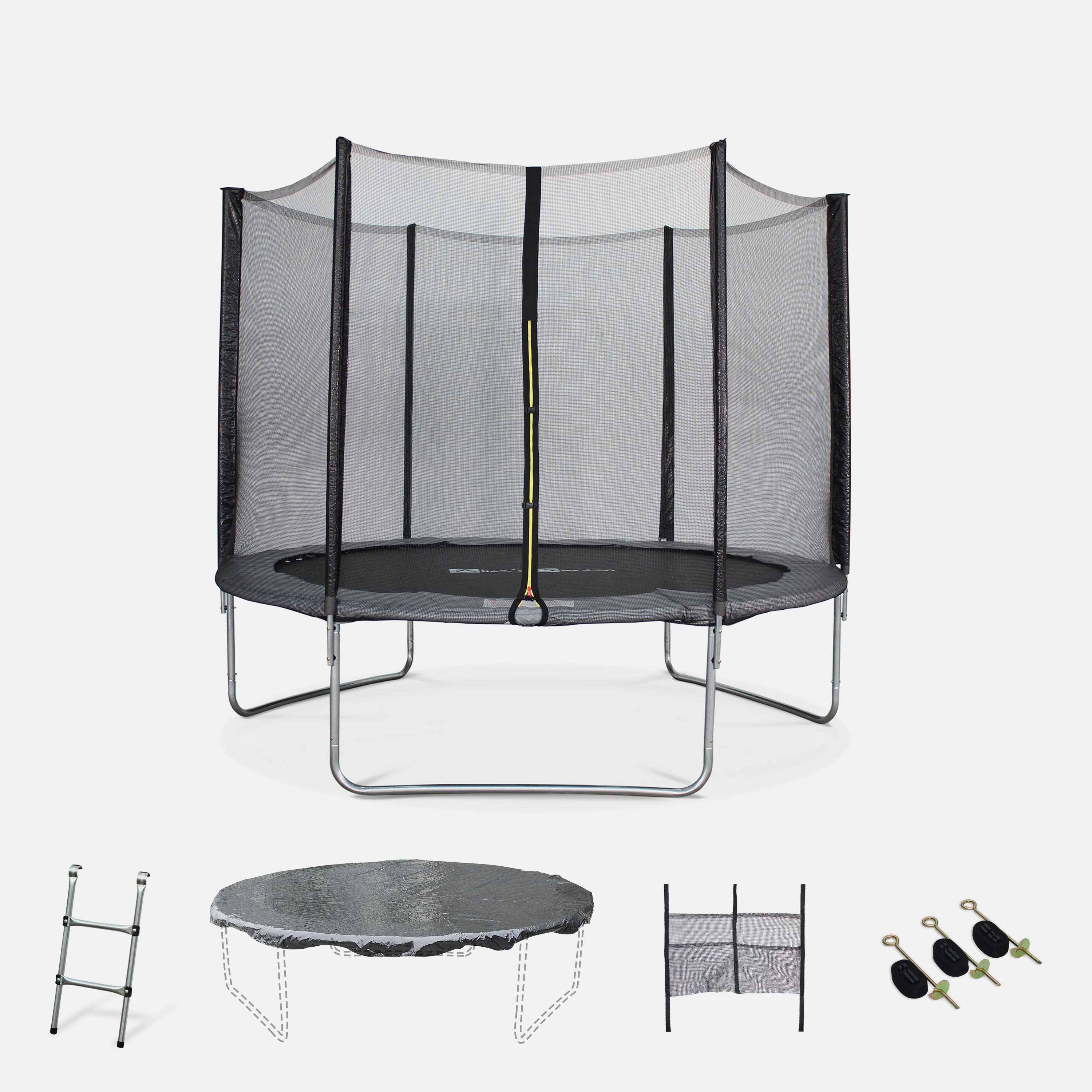 Mars XXL - Cama elástica con pack de accesorios, 305cm