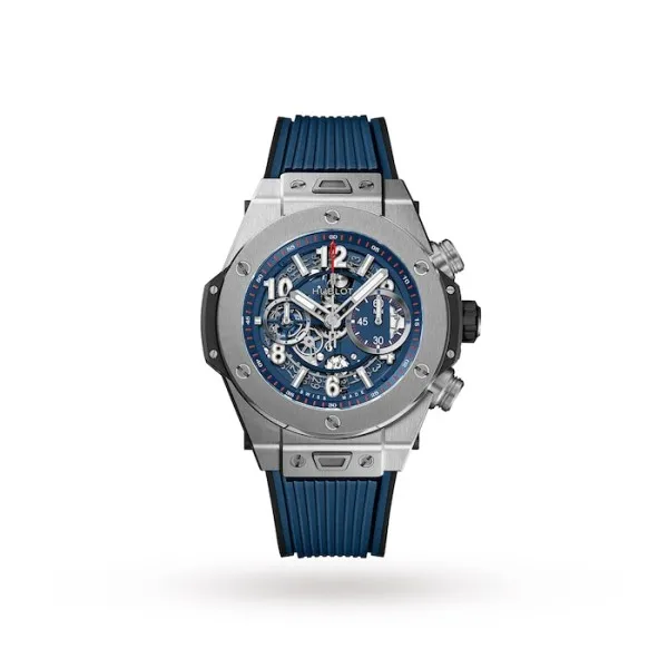 Hublot Big Bang Men Automatic Blue Rubber Watch 411.NX.5179.RX