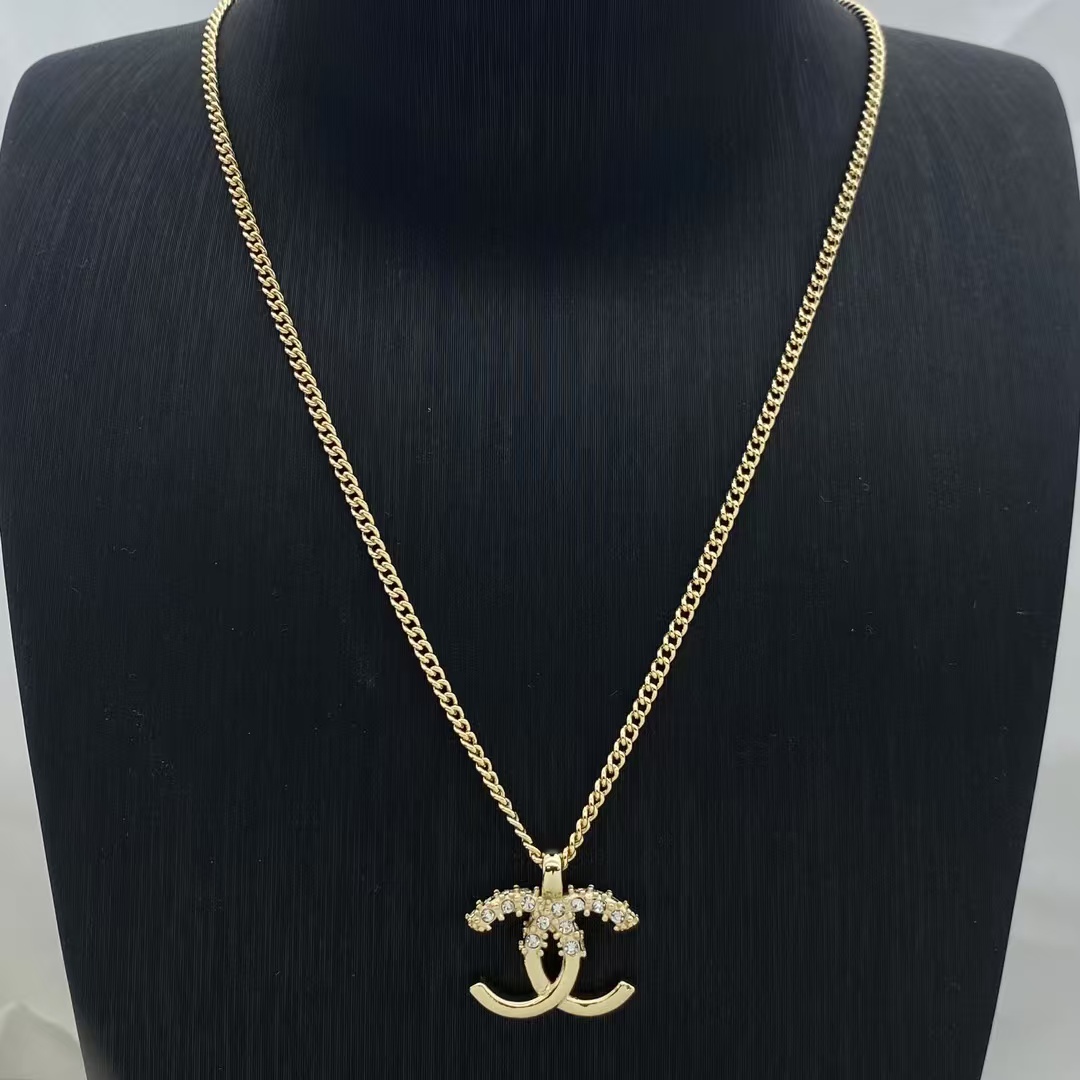 Chanel Coco Pendant Minimalistic Gold Necklace - Original Replica Club