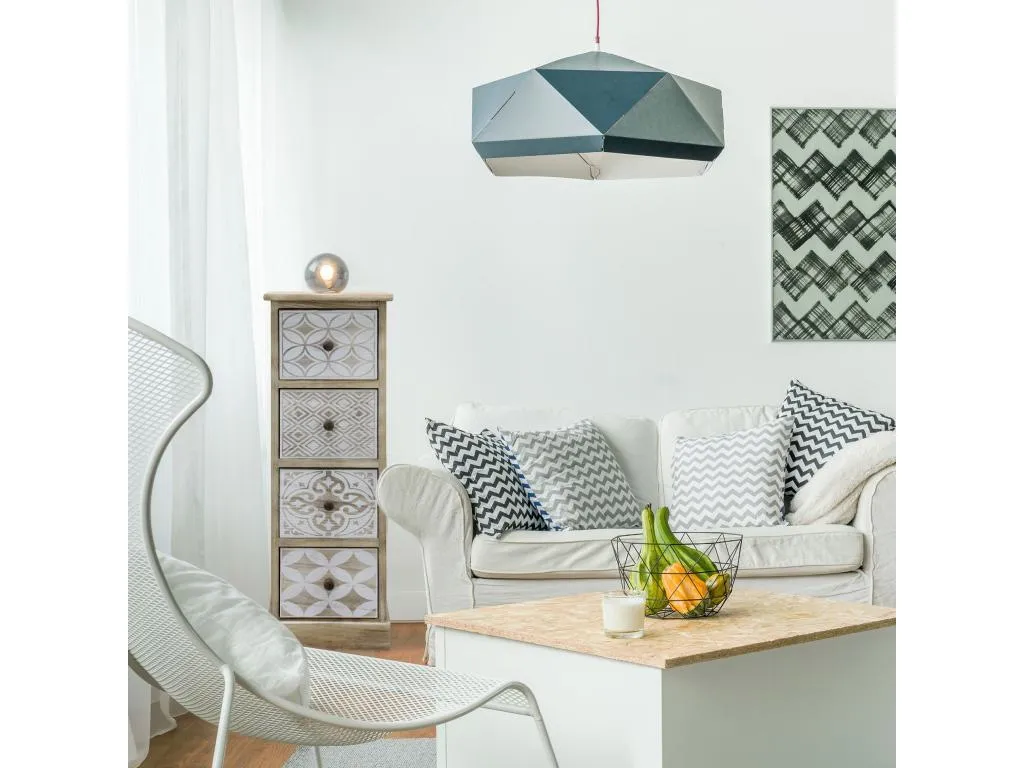 Cajonera estrecha madera Cosinor beige shabby 80,5x29x25 dxe730219
