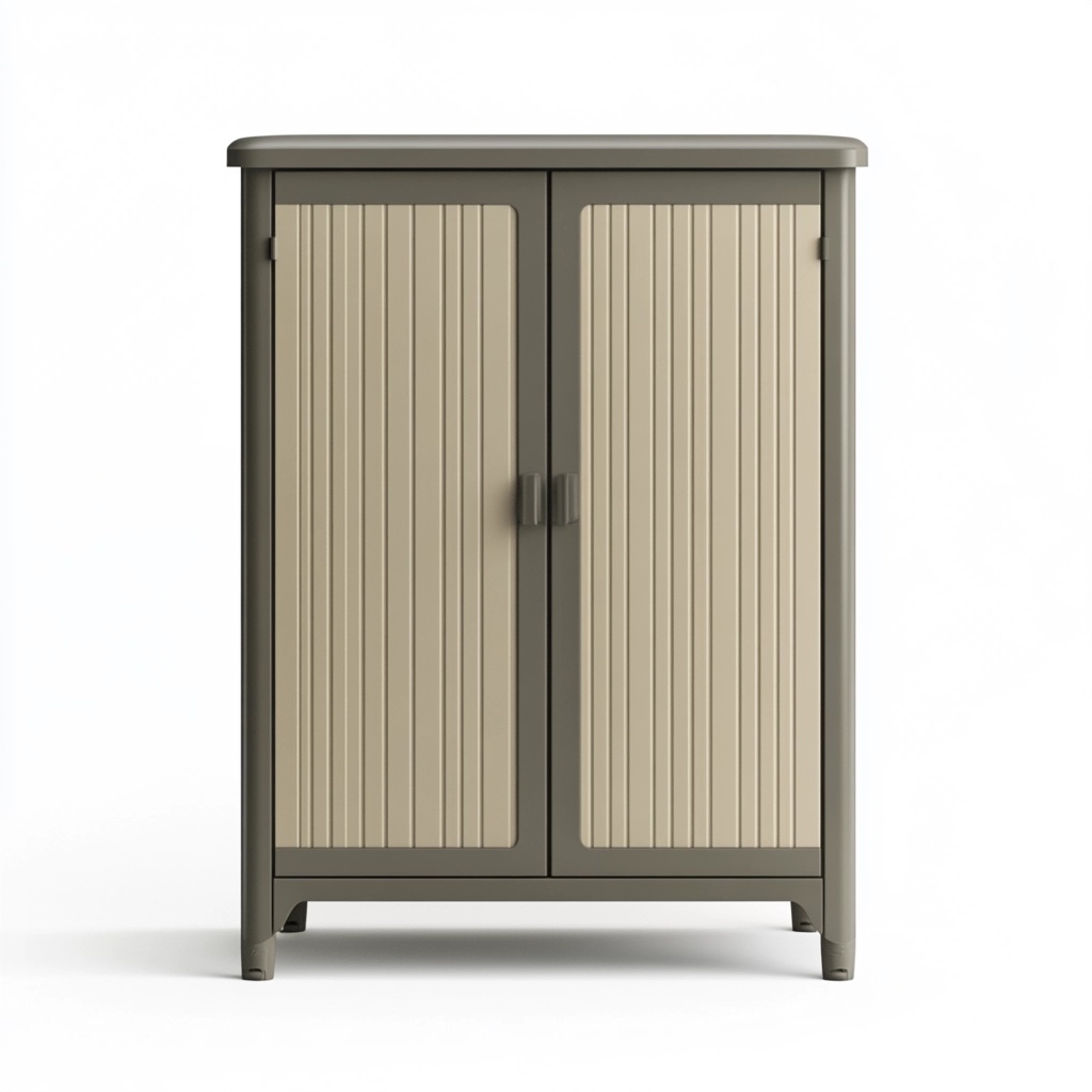 Casa y jardín Almacenamiento exterior 83x40x92 cm plástico beige/gris impermeable armario QW9137677