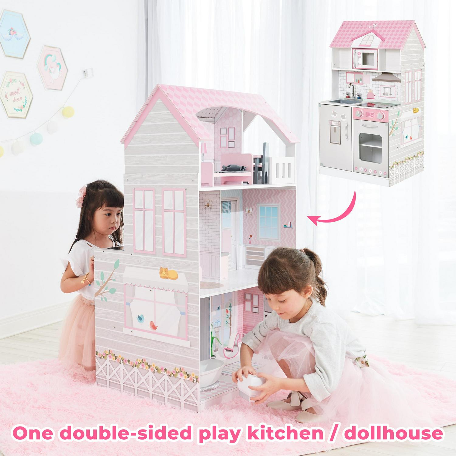 Teamson Kids Wonderland Ariel 2-in-1 Dollhouse/Play Kitchen Set - Image 4