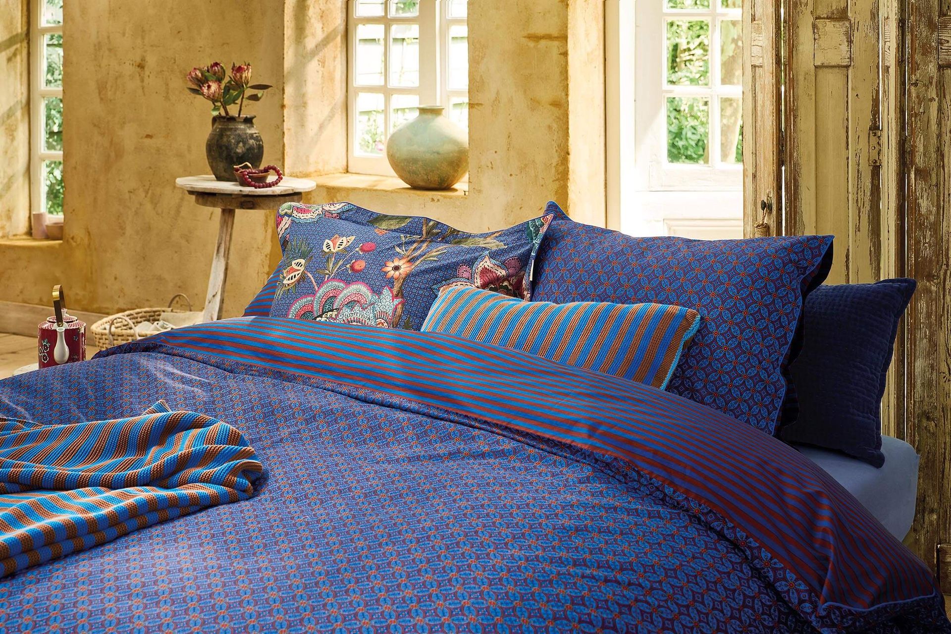 Duvet Cover Set Alvida Dark Blue