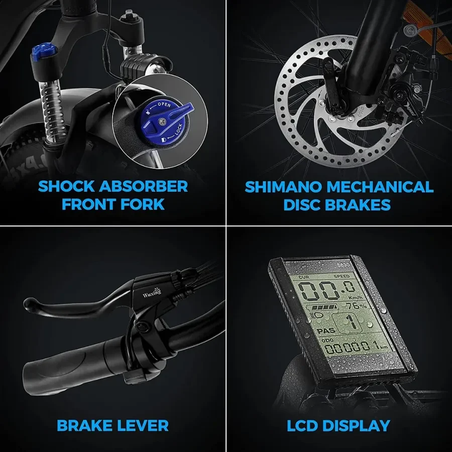 Outdoor electric bike with 48V / 15Ah lithium battery