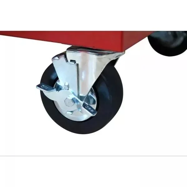 52 IN. W 24 IN. D 9-DRAWER GLOSS RED MOBILE WORKBENCH