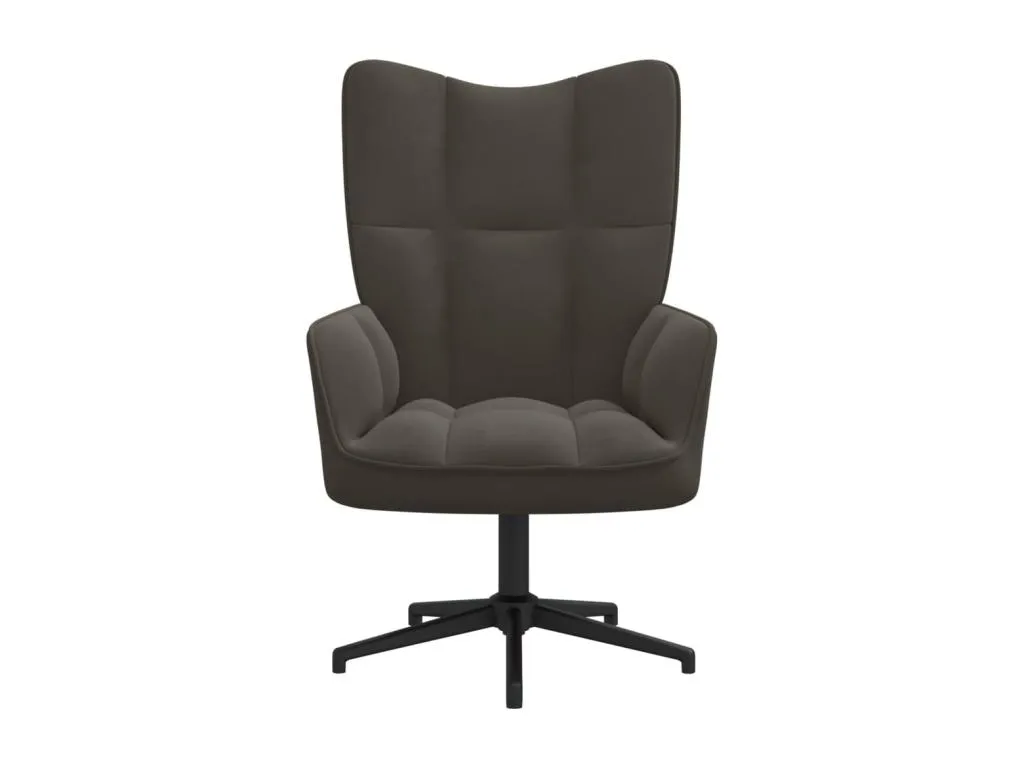 Sillón de relajación Terciopelo gris oscuro