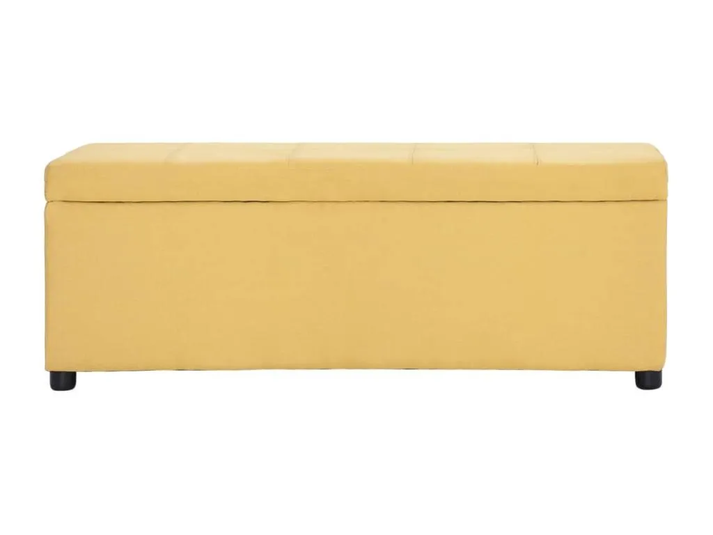 Banco con almacenaje poliéster amarillo 116 cm szw3624857