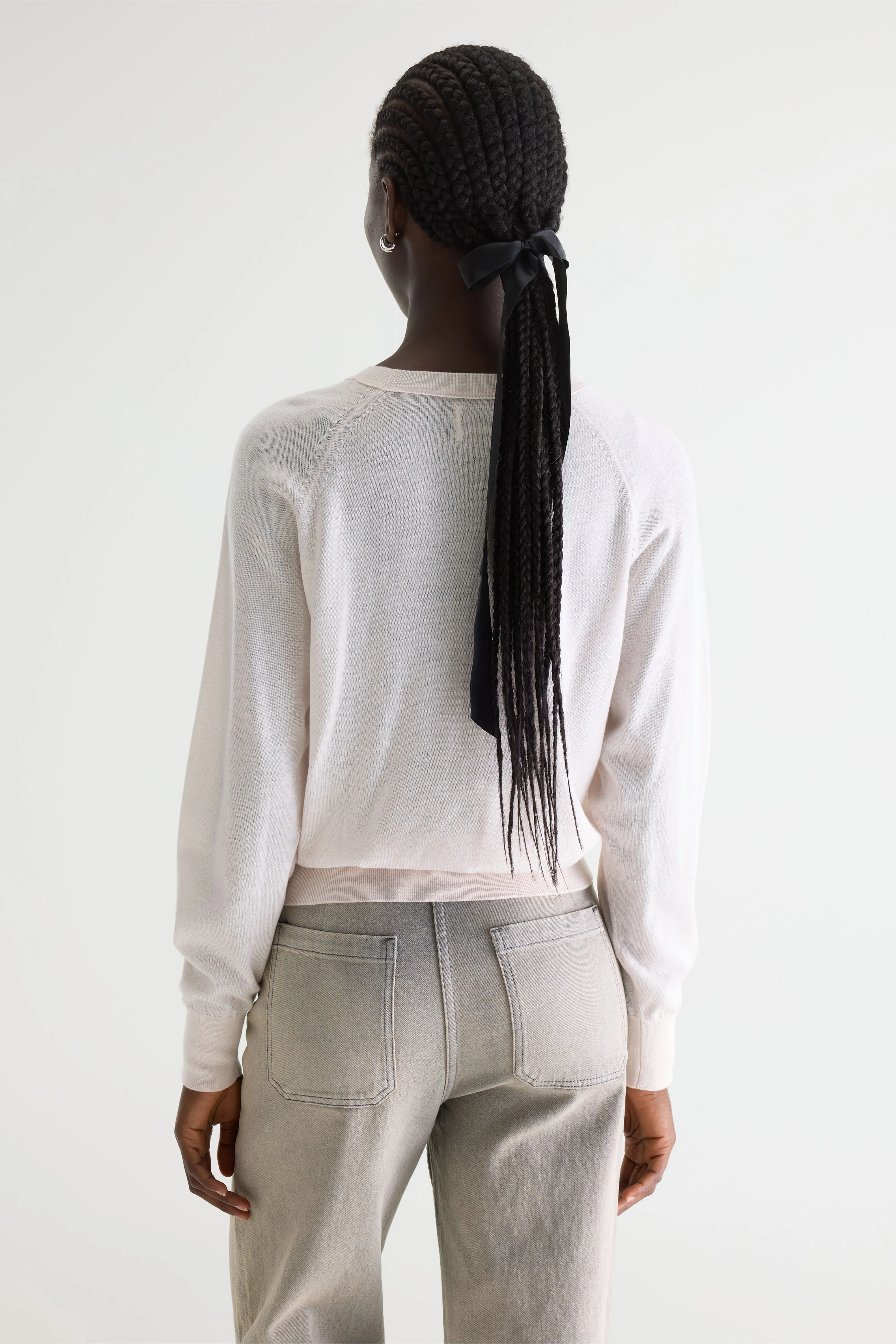 Bellerose Delen classic crewneck ivory white sweater (252 / W / IVORY)