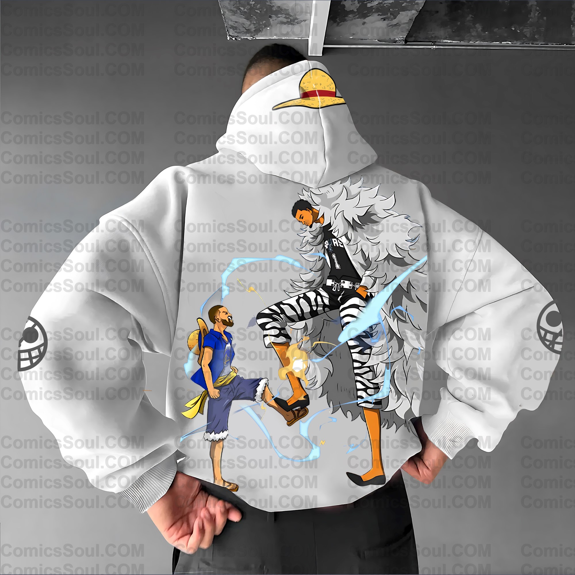 Unisex Anime Graphic Streetwear Wintage Plush Hoodie