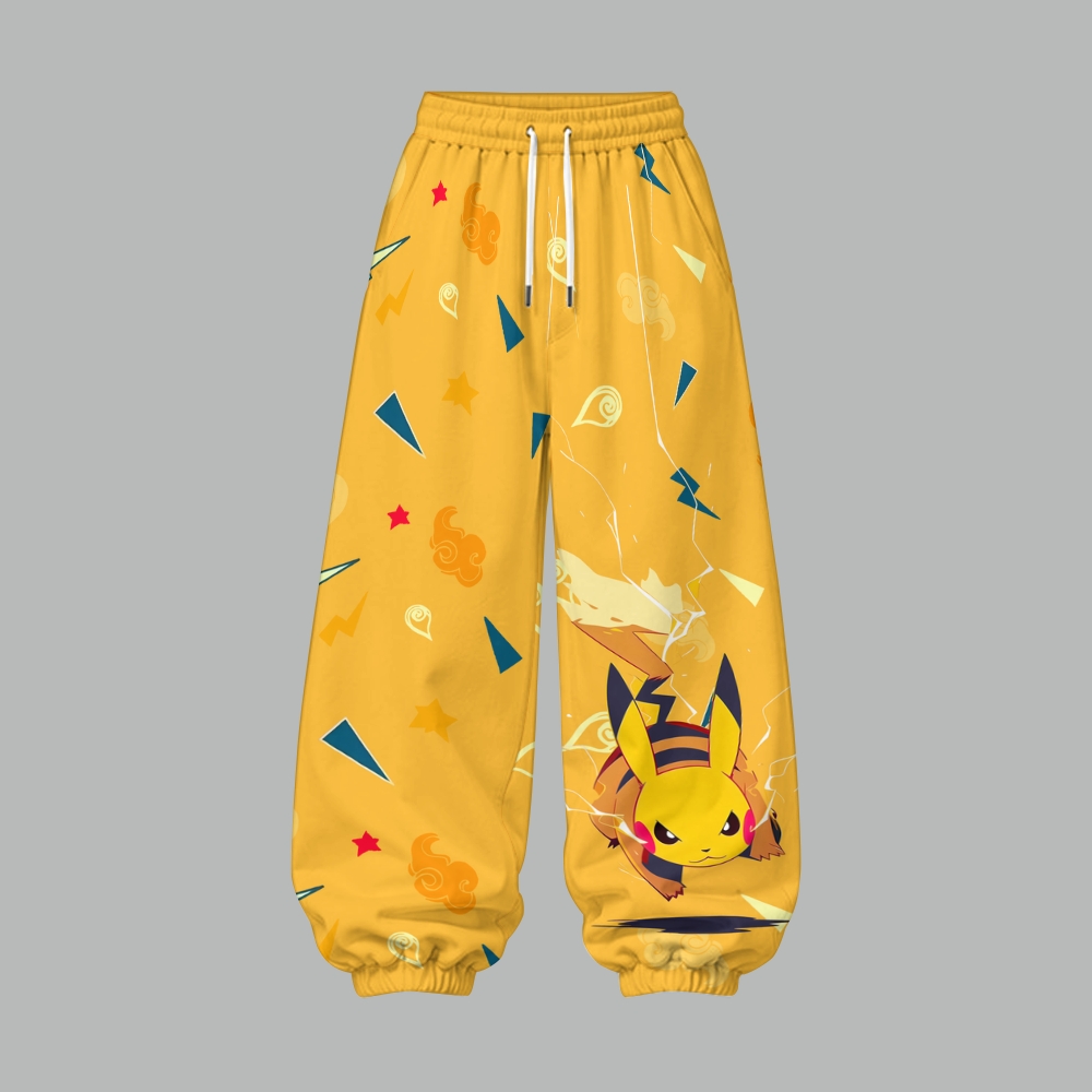 Pokémon Women's Cropped Long Sleeve Hoodie & High Waist Jogger Pants Two Piece Tracksuit Set 3051021 TeeThreads Sustain the Scene with Custom Apparel