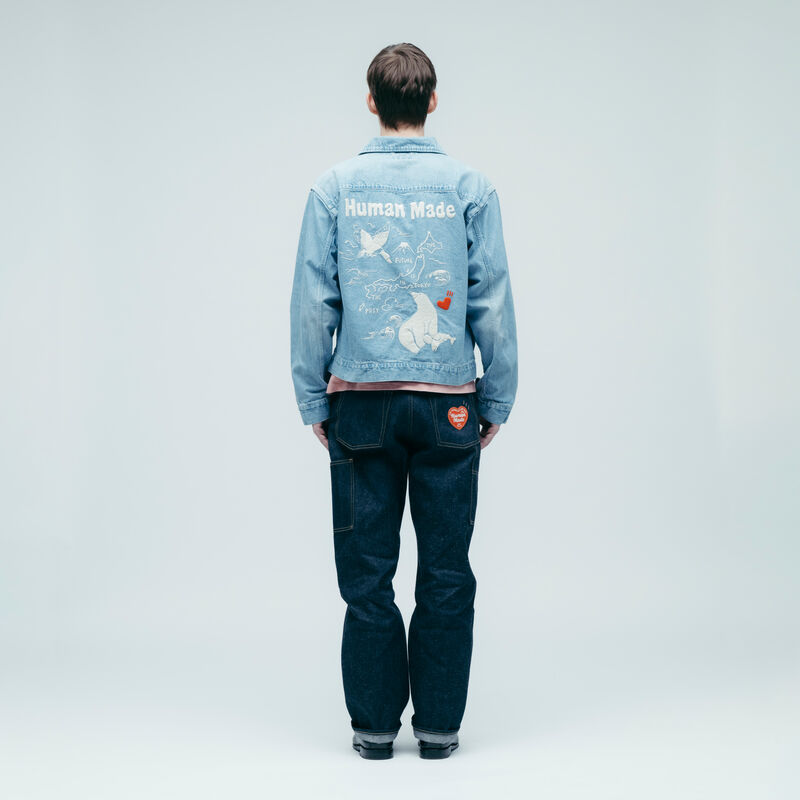 HUMAN MADE DENIM EMBROIDERY WORK JACKET