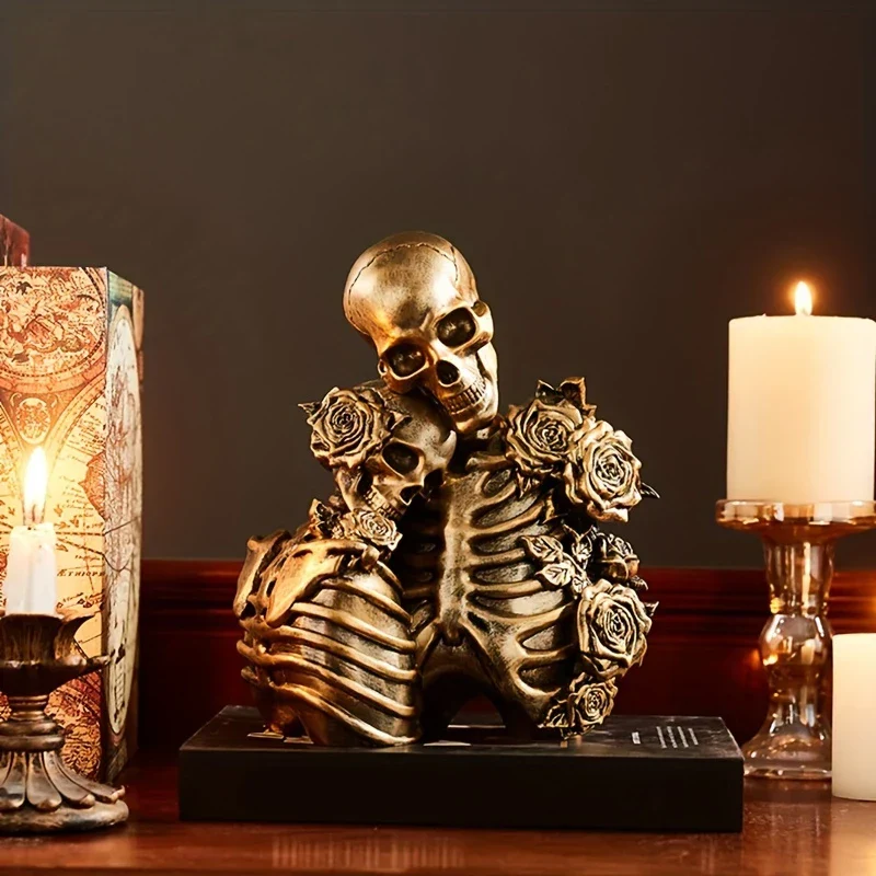 SkullMates™ - Vintage Elegant Gothic Skeleton Couple Figurine - Image 4 SkullMates™ - Vintage Elegant Gothic Skeleton Couple Figurine - Image 4