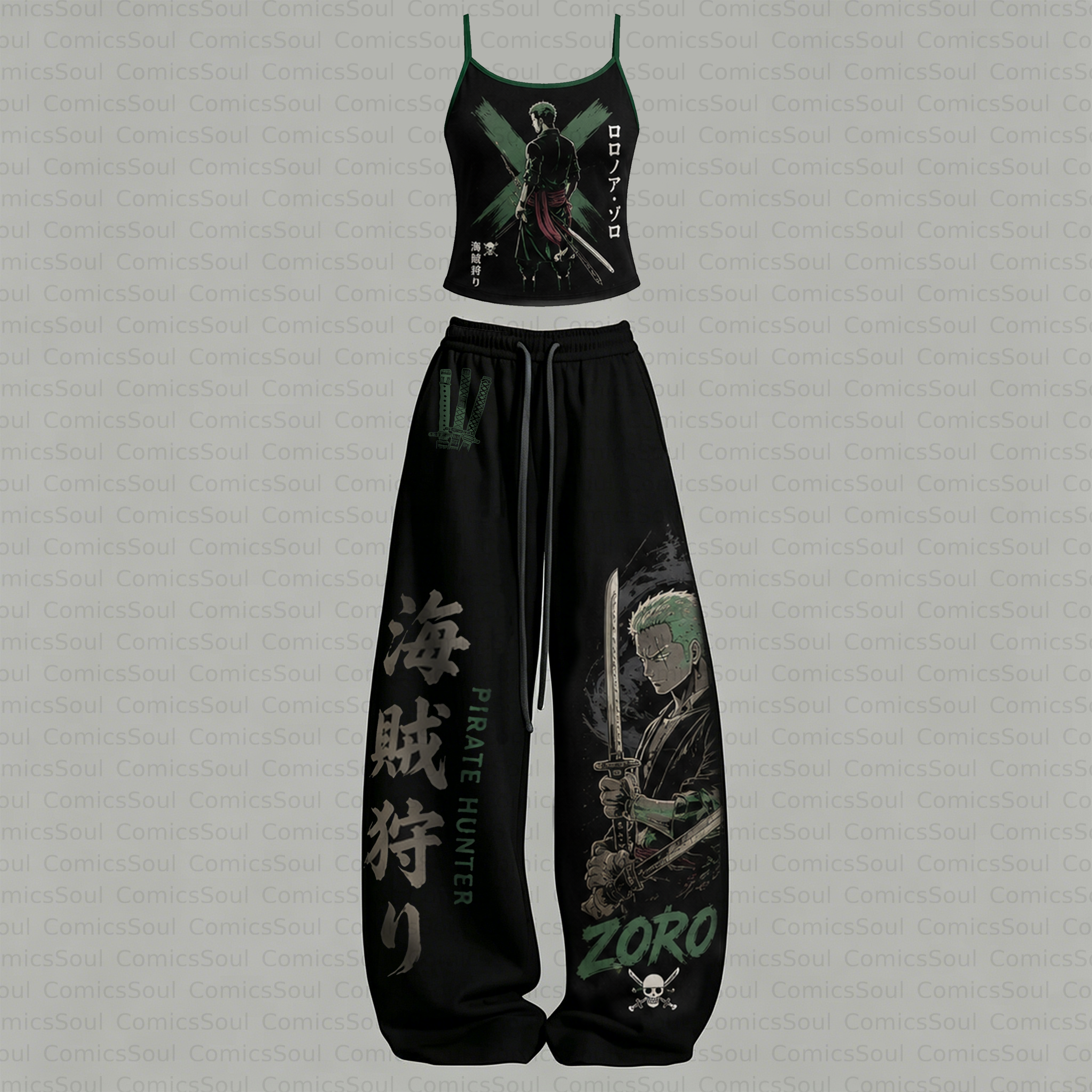 ONE PIECE Top & Elasticated Trousers Two-Piece Set