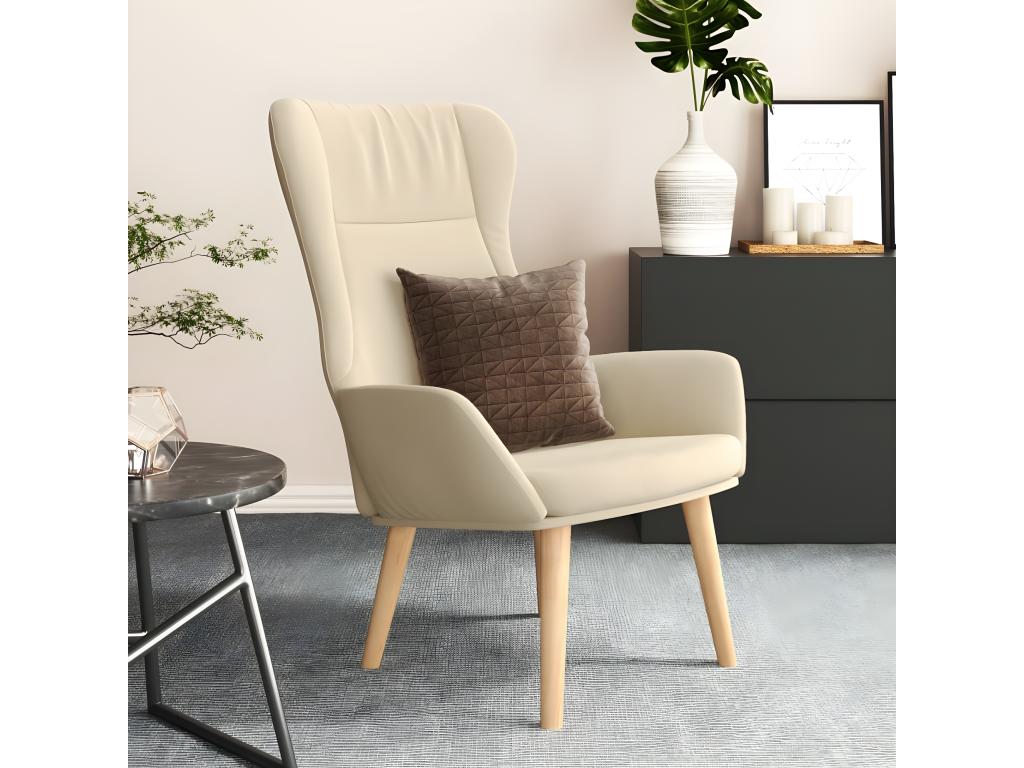 Sillón de relajación Tela crema