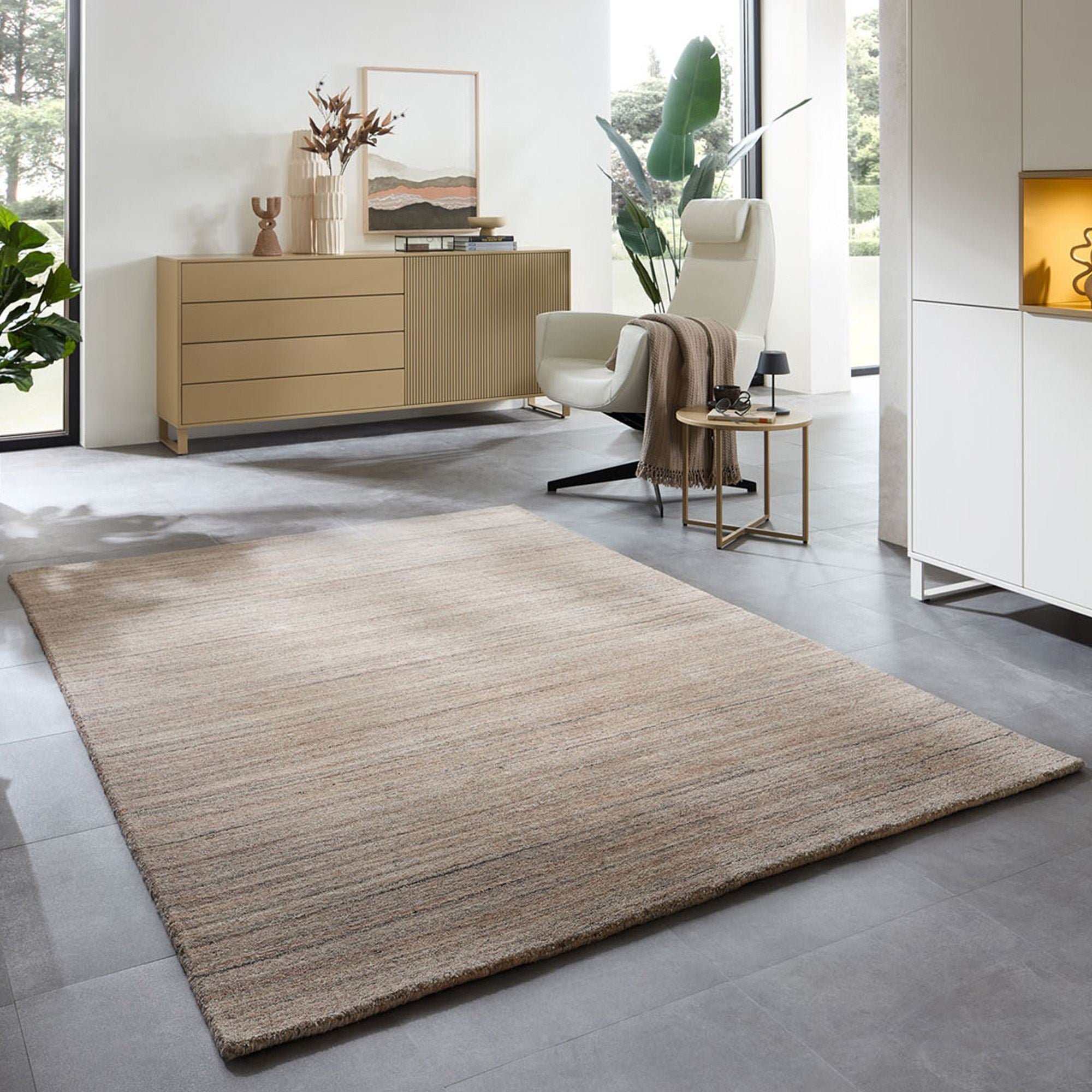 Theko Handgeweven wollen viscose tapijt San Diego 190x290 cm - Roze