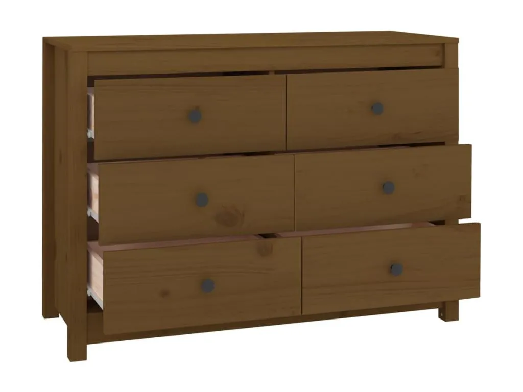 Armario auxiliar Homepleno maciza de Homepleno marrón miel 100x40x72 cm 40091qvqm