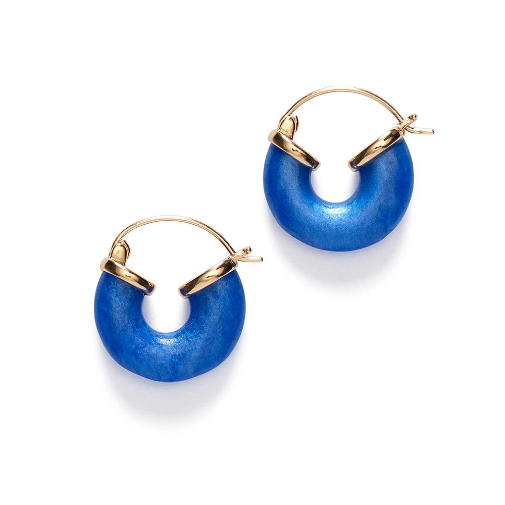 Anni Lu - Boucles d'oreilles Petit Swell Hoop - Deep Blue