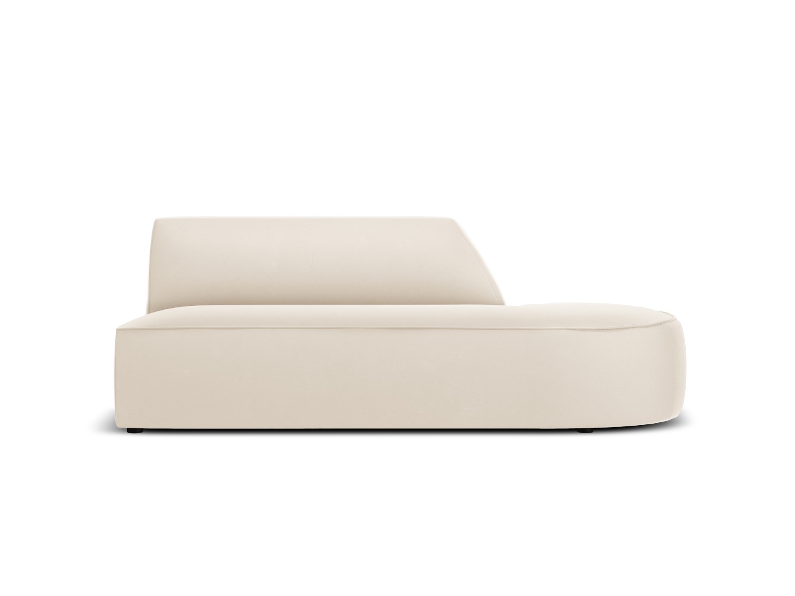 Sofá modular derecho 2 plazas en terciopelo beige hg2816o3