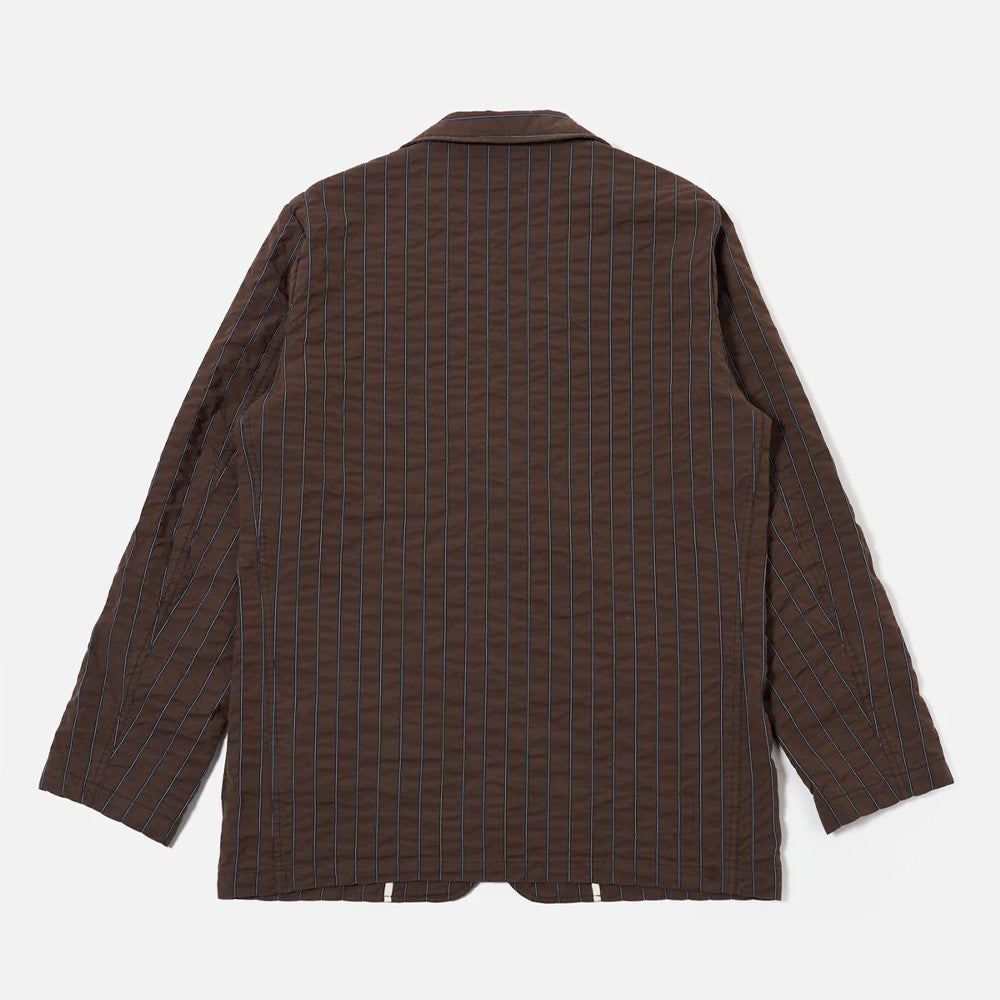 Universal Works - Veste Chester 2 boutons - Marron à rayures