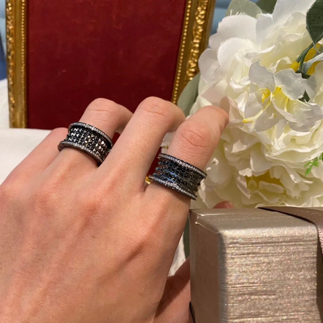 Bvlgari Four Band Black Diamond Quilting B.zero1 Ring - Original Replica Club