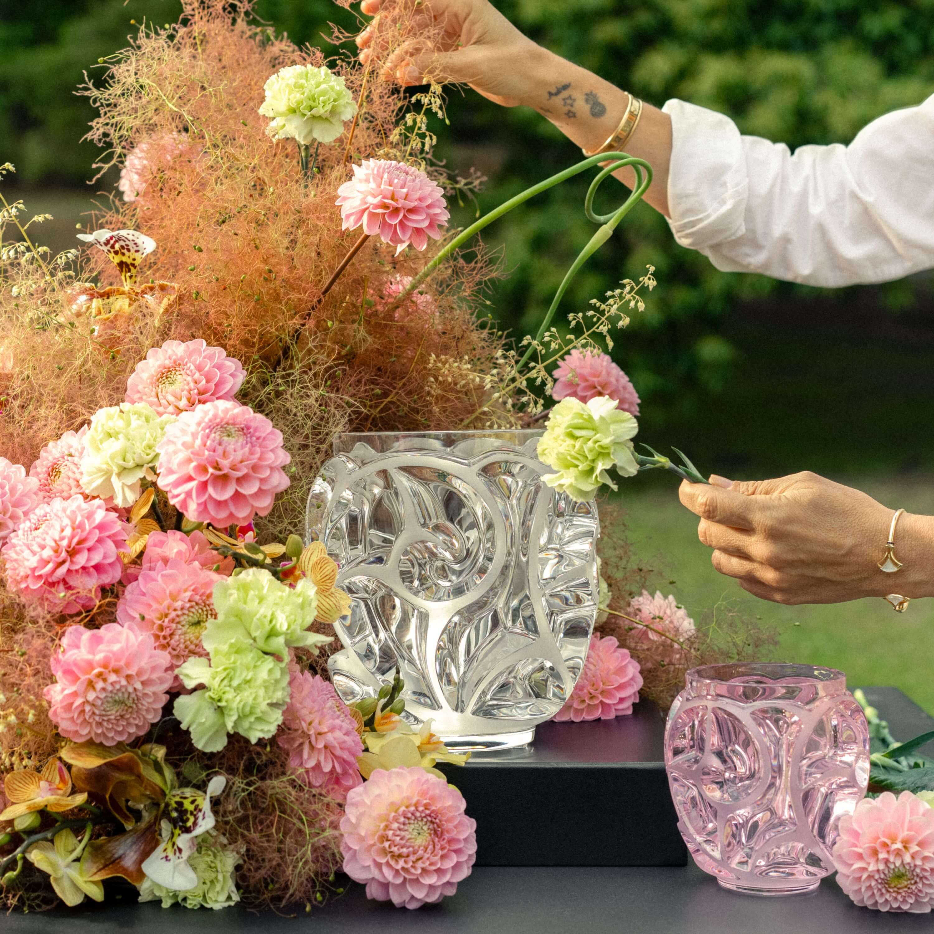 VASE TOURBILLONS - CRISTAL INCOLORE