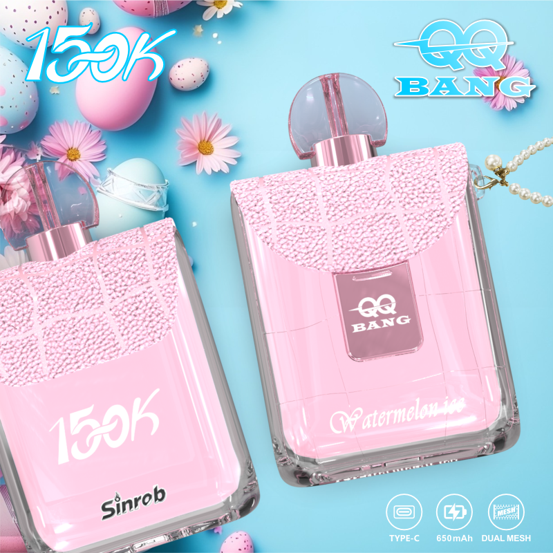 QQ Bang Perfume 150K Disposable Vape – 150,000 Puffs Single Flavor | Long-Lasting Modern Design
