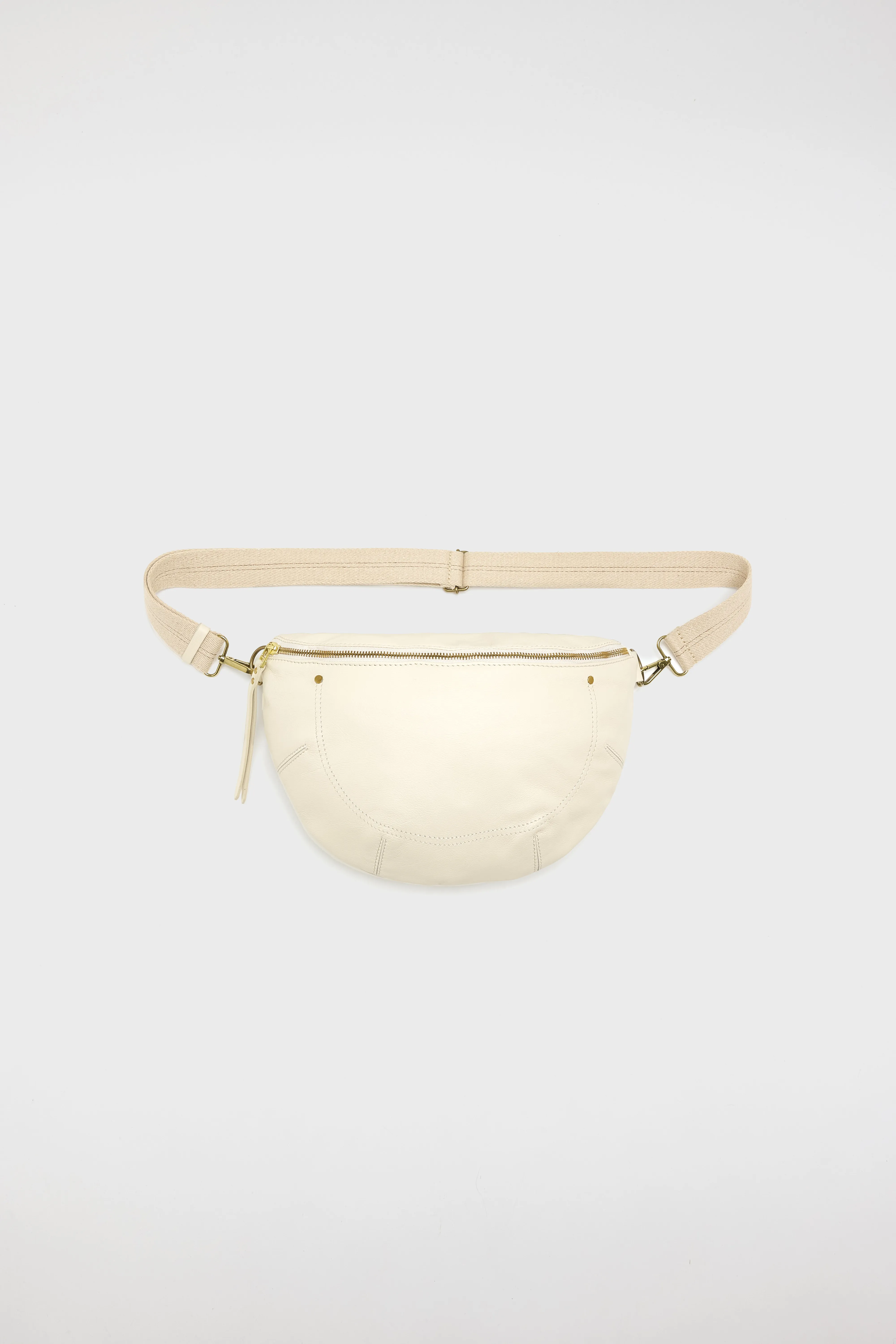 Bellerose Souply ecru leather sling bag (251 / W / RICE)