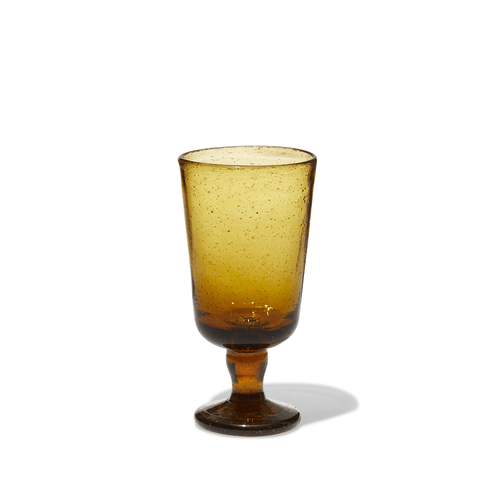 Verre à vin en verre soufflé - Ambre