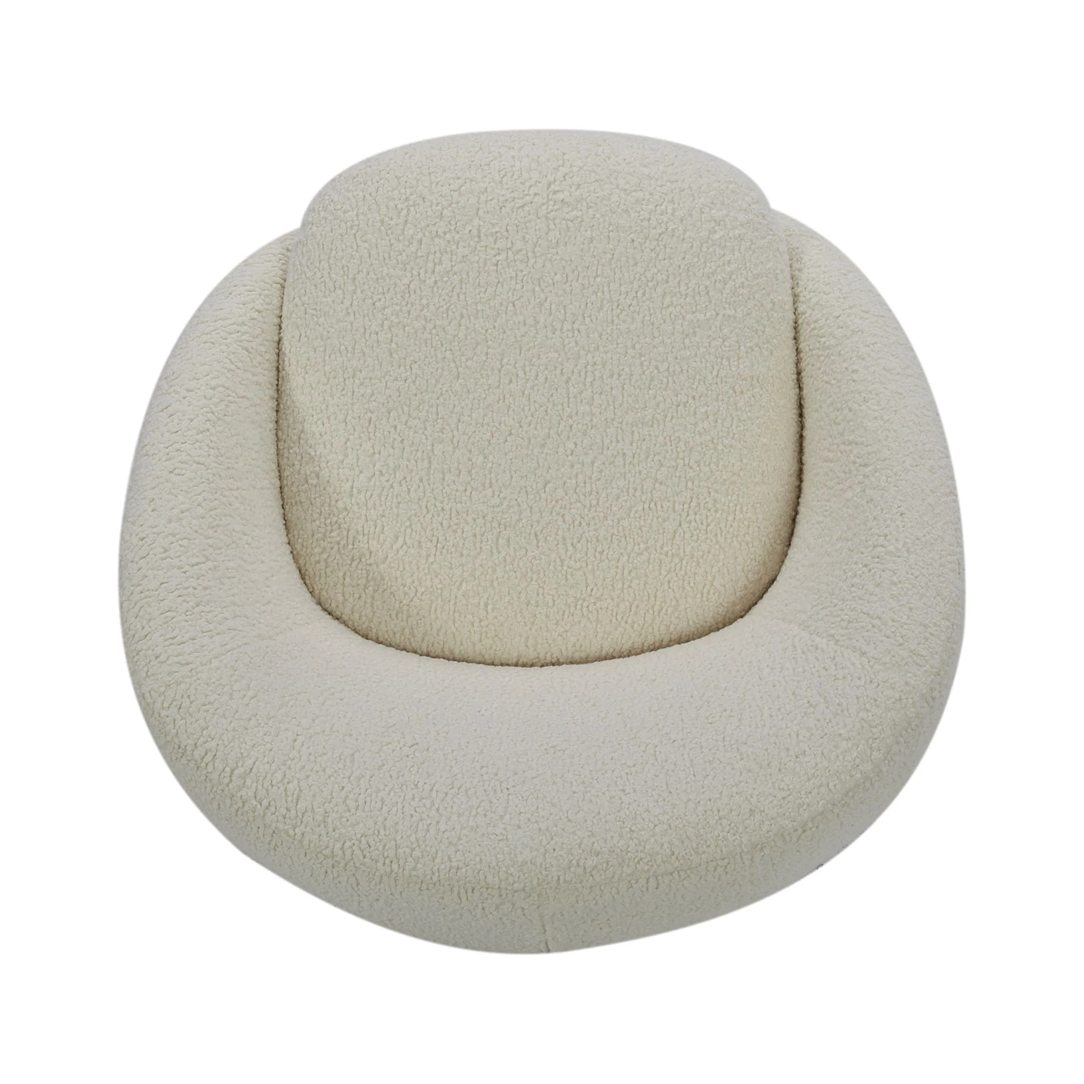 Better Homes & Gardens Mira Swivel Accent Chair, Cream Shearling - Image 15