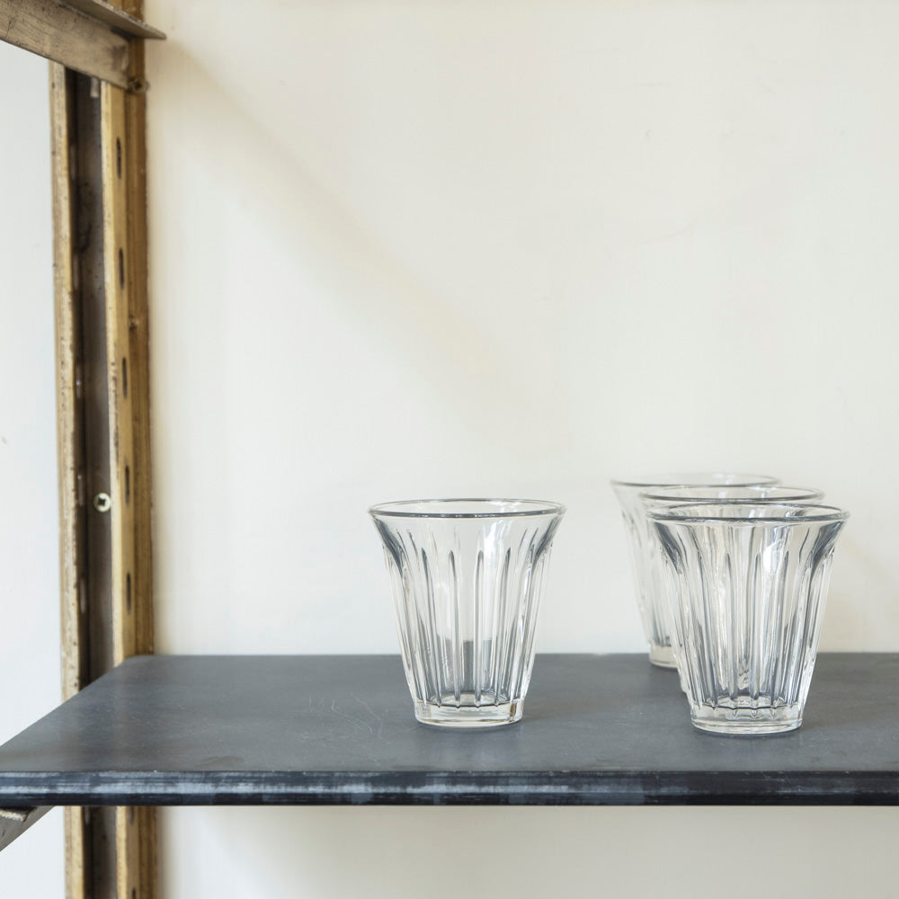 Verre à thé en verre pressé - Zinc